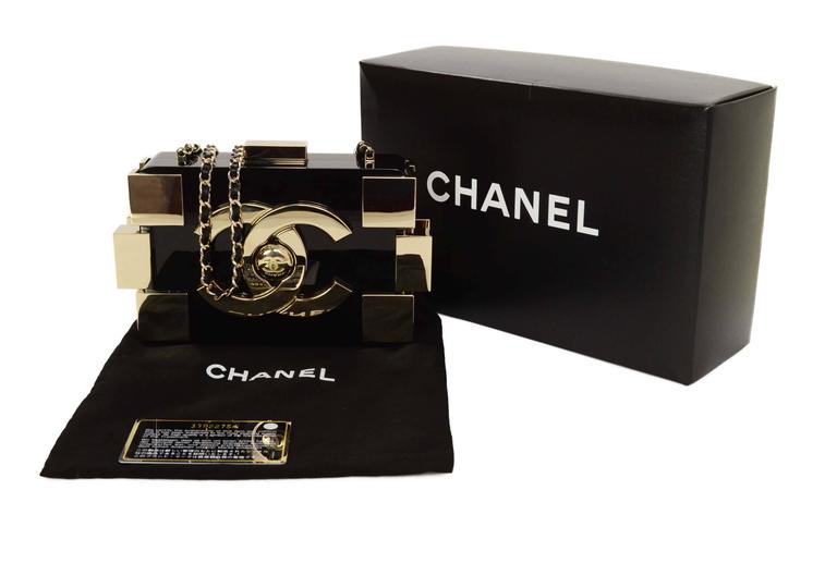 Chanel Black and Gold Collectors Lego Boy Bag GHW at 1stDibs