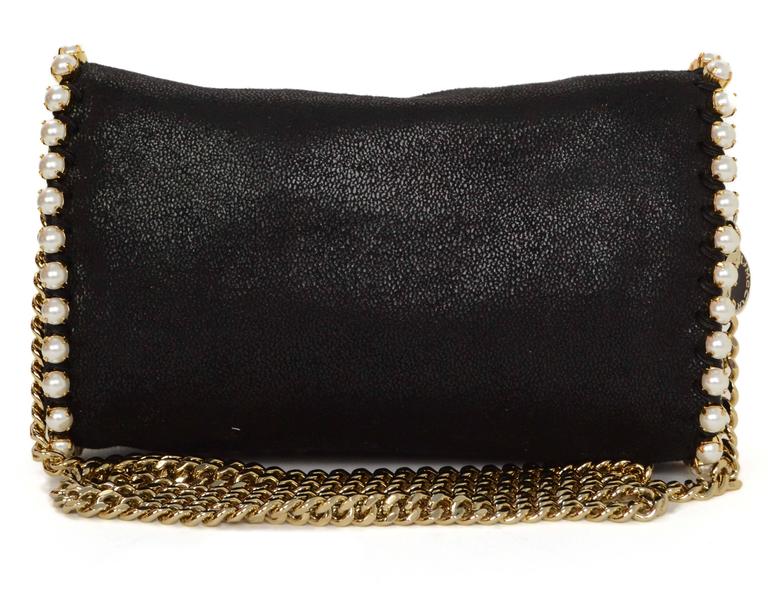 Stella McCartney Black Falabella PearlyTrim Crossbody Bag GHW at 1stdibs
