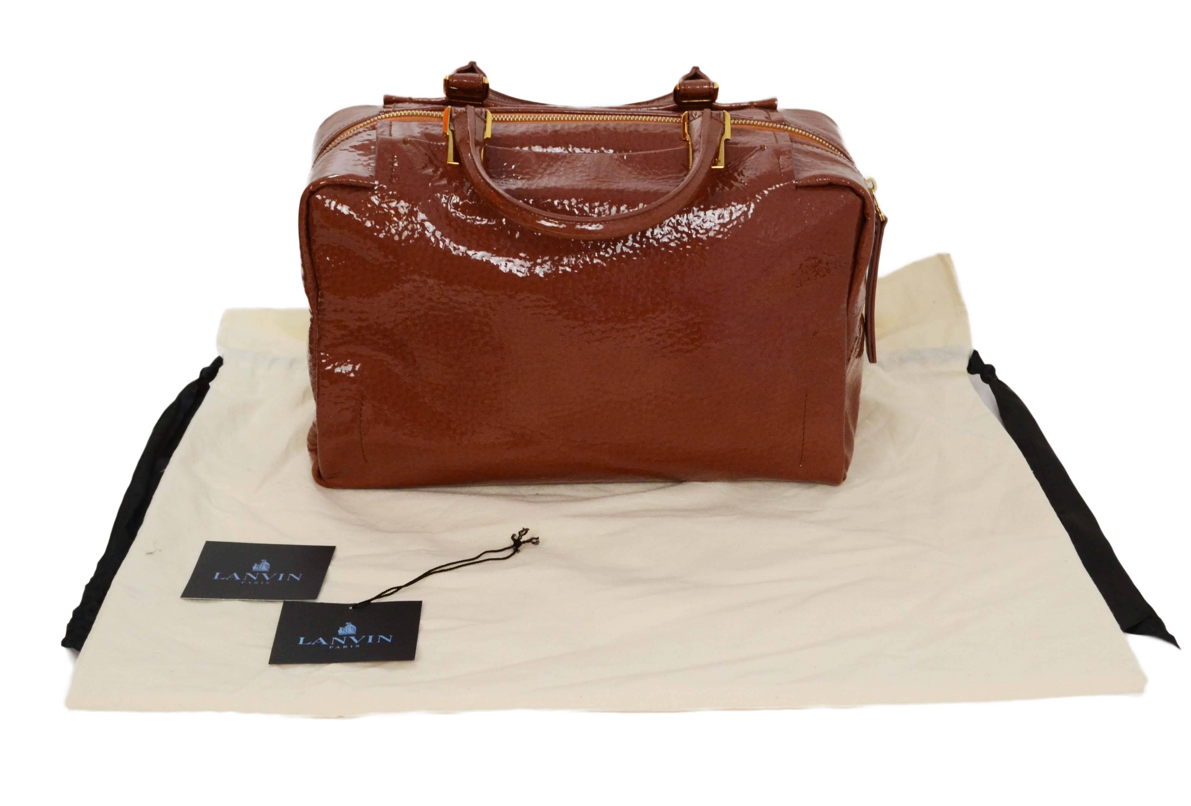 Lanvin Camel Patent Polochon Doctor Bag GHW rt. $1, 750 4