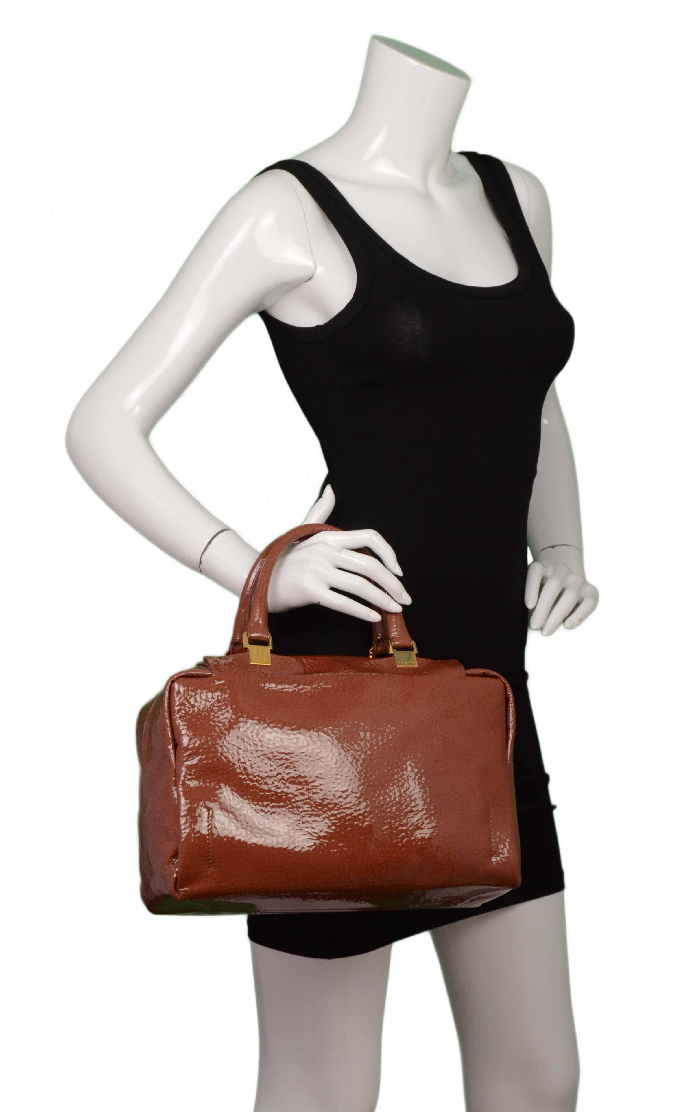 Lanvin Camel Patent Polochon Doctor Bag GHW rt. $1, 750 5