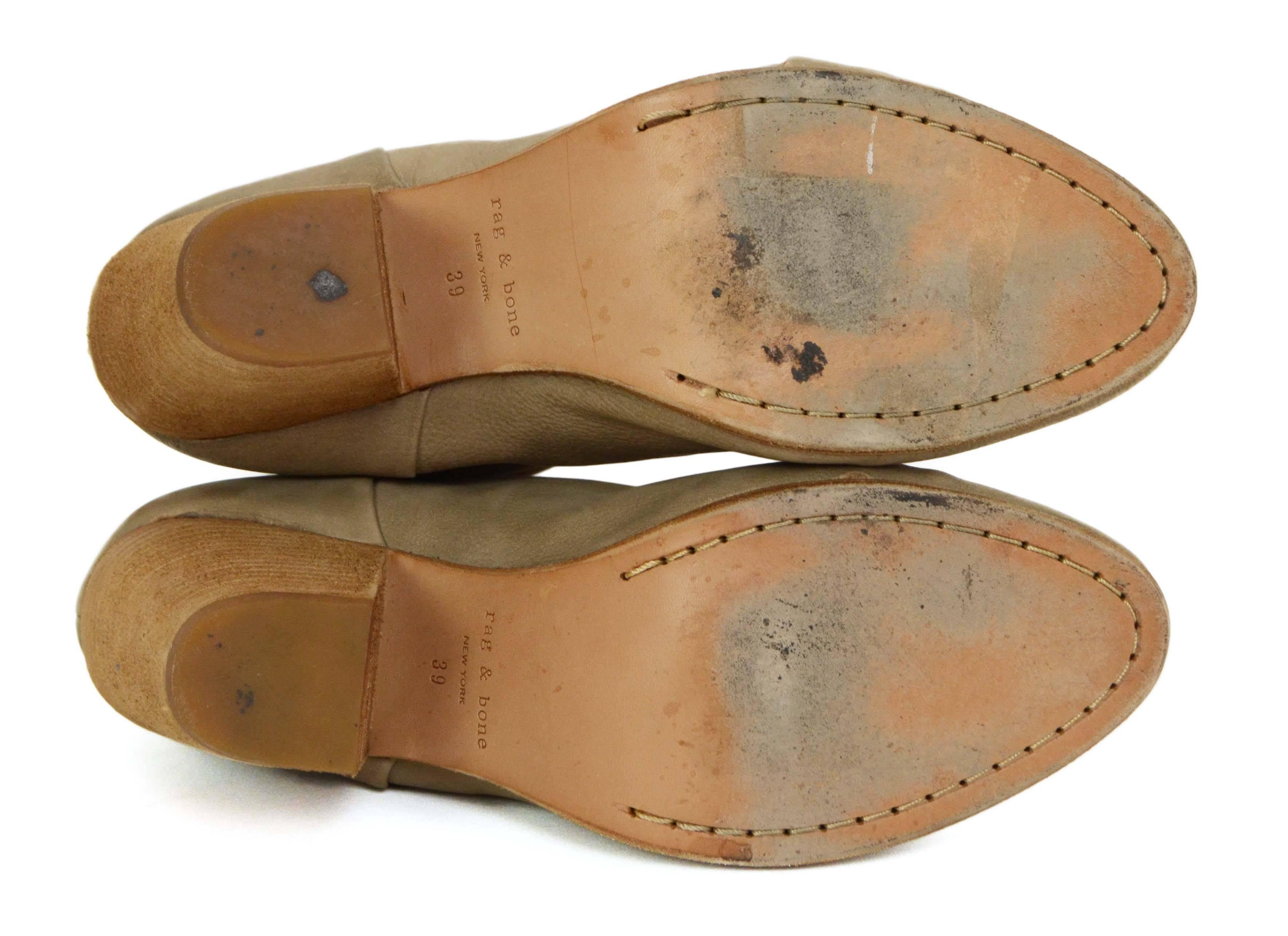 Rag & Bone Beige Leather Ankle Boots sz 39 2