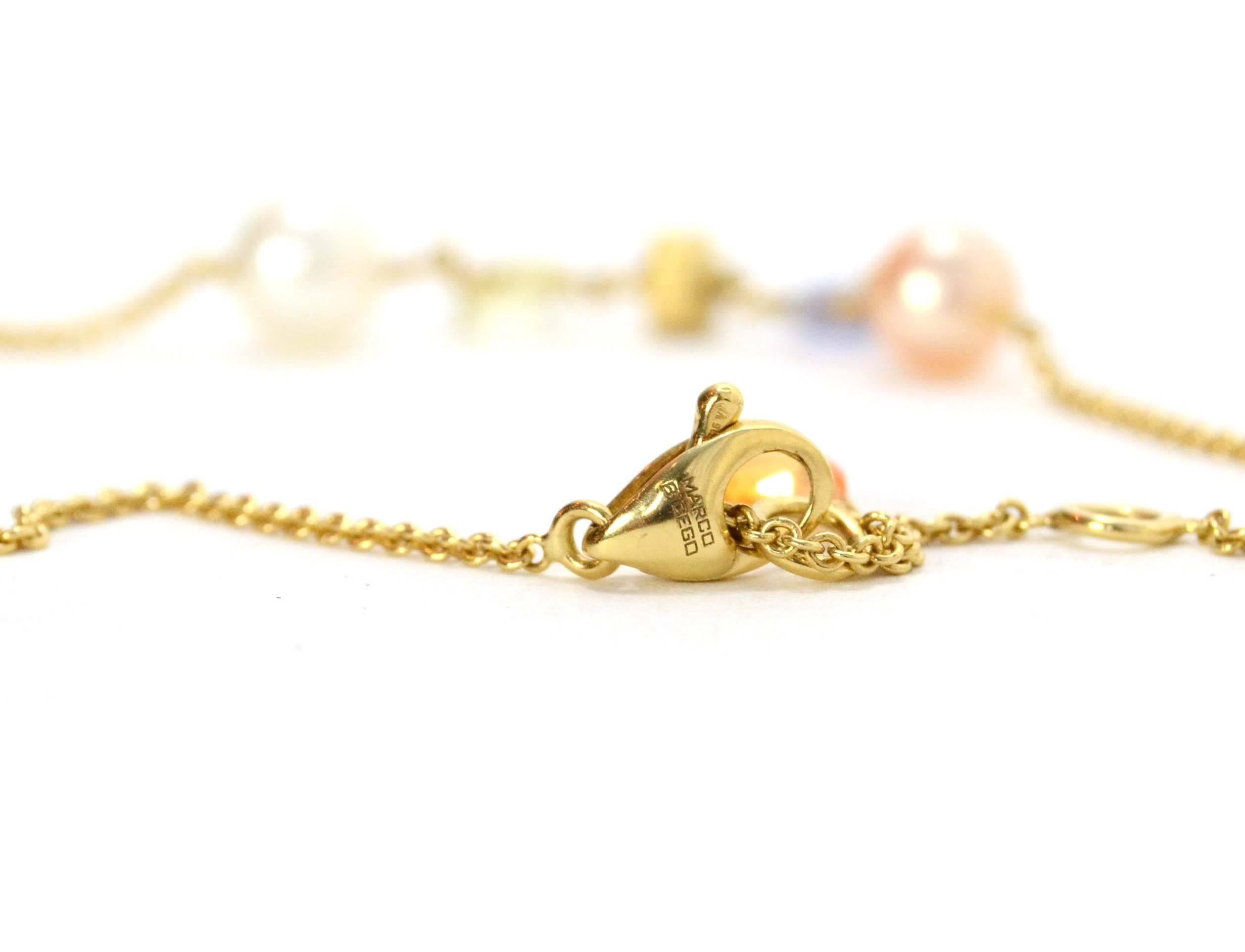 Women's Marco Bicego Multi-Colored Stone & Pearl 18k Gold Necklace
