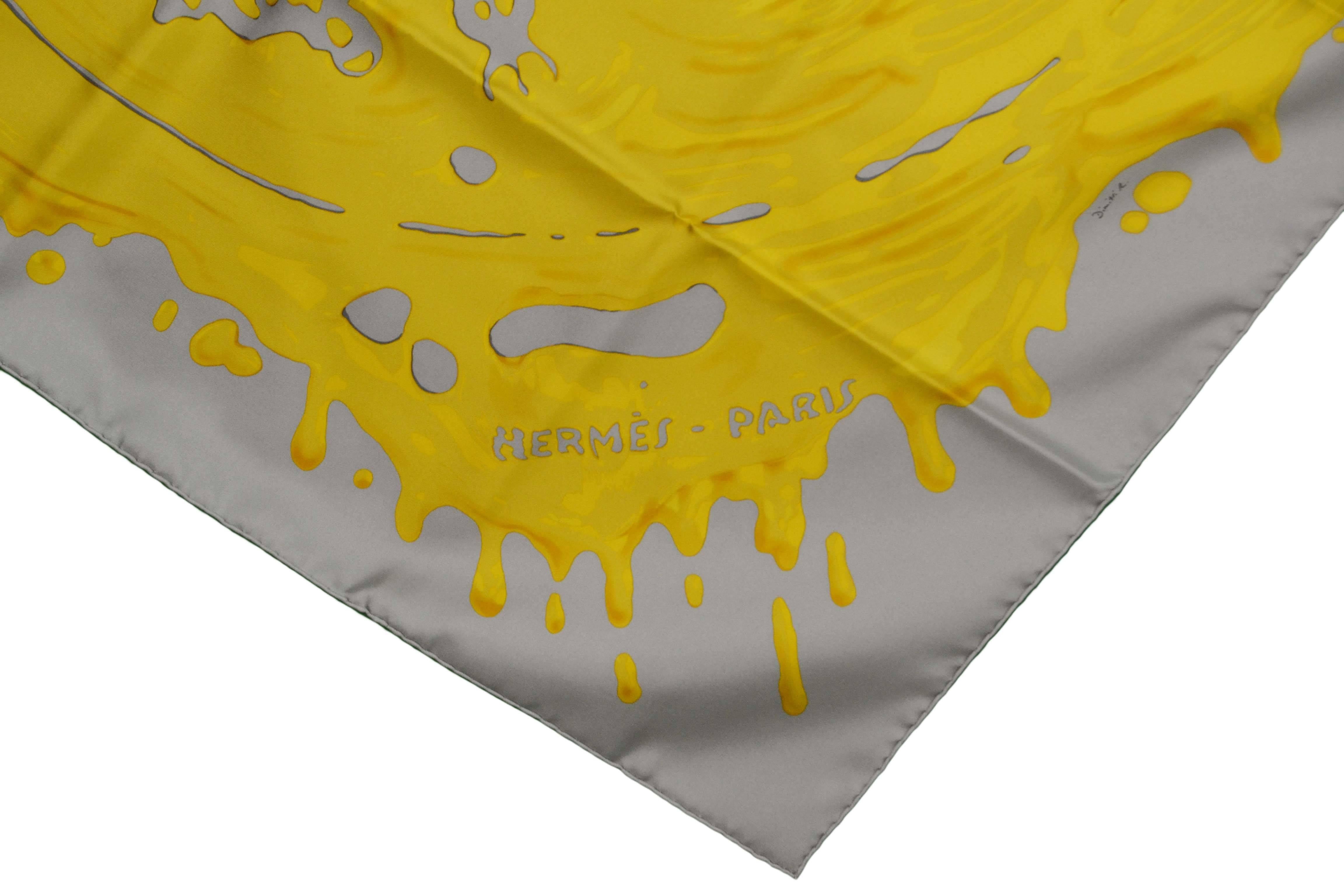 yellow grey scarf