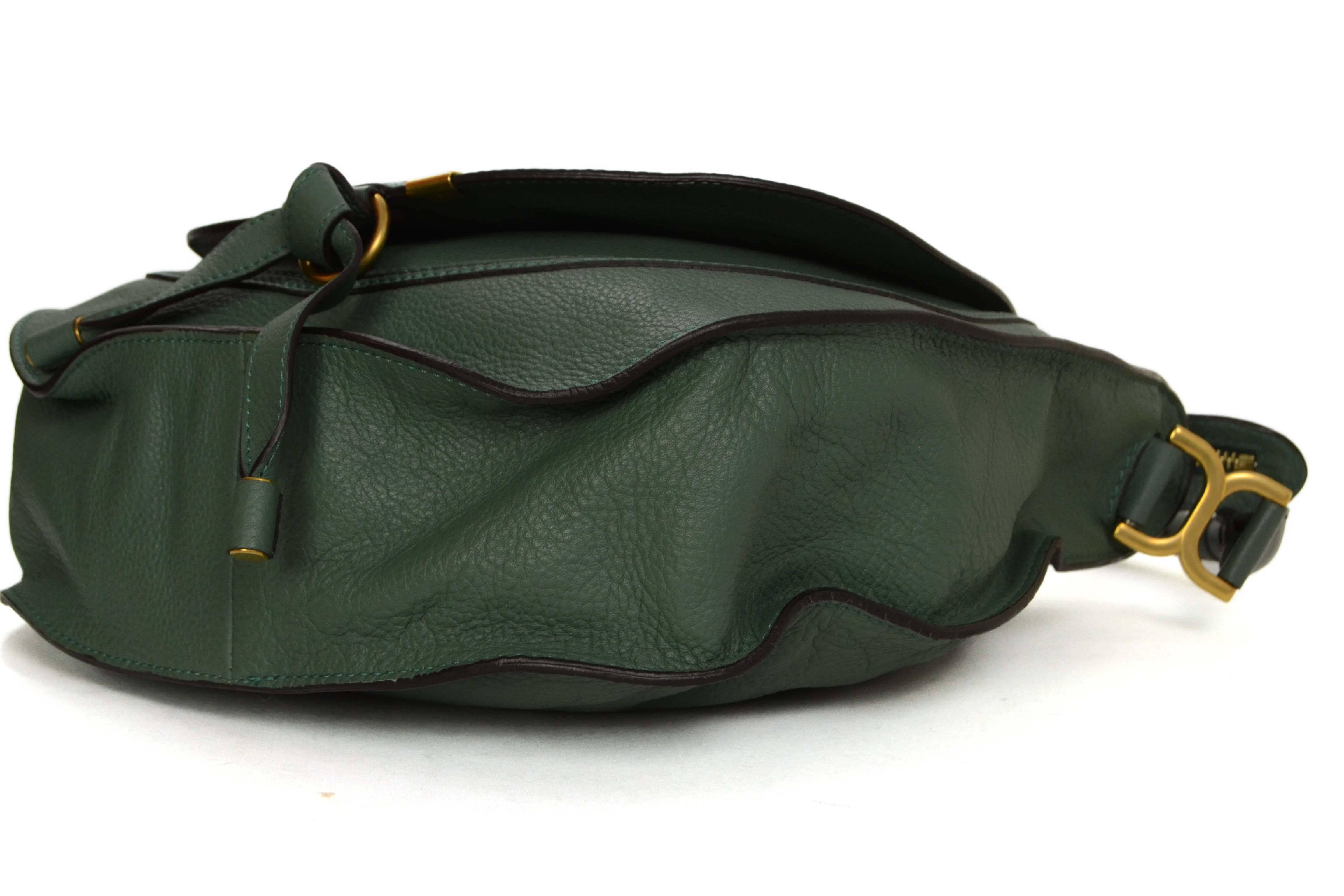 Chloe Grün Leder Medium Marcie Hobo Tasche GHW 1