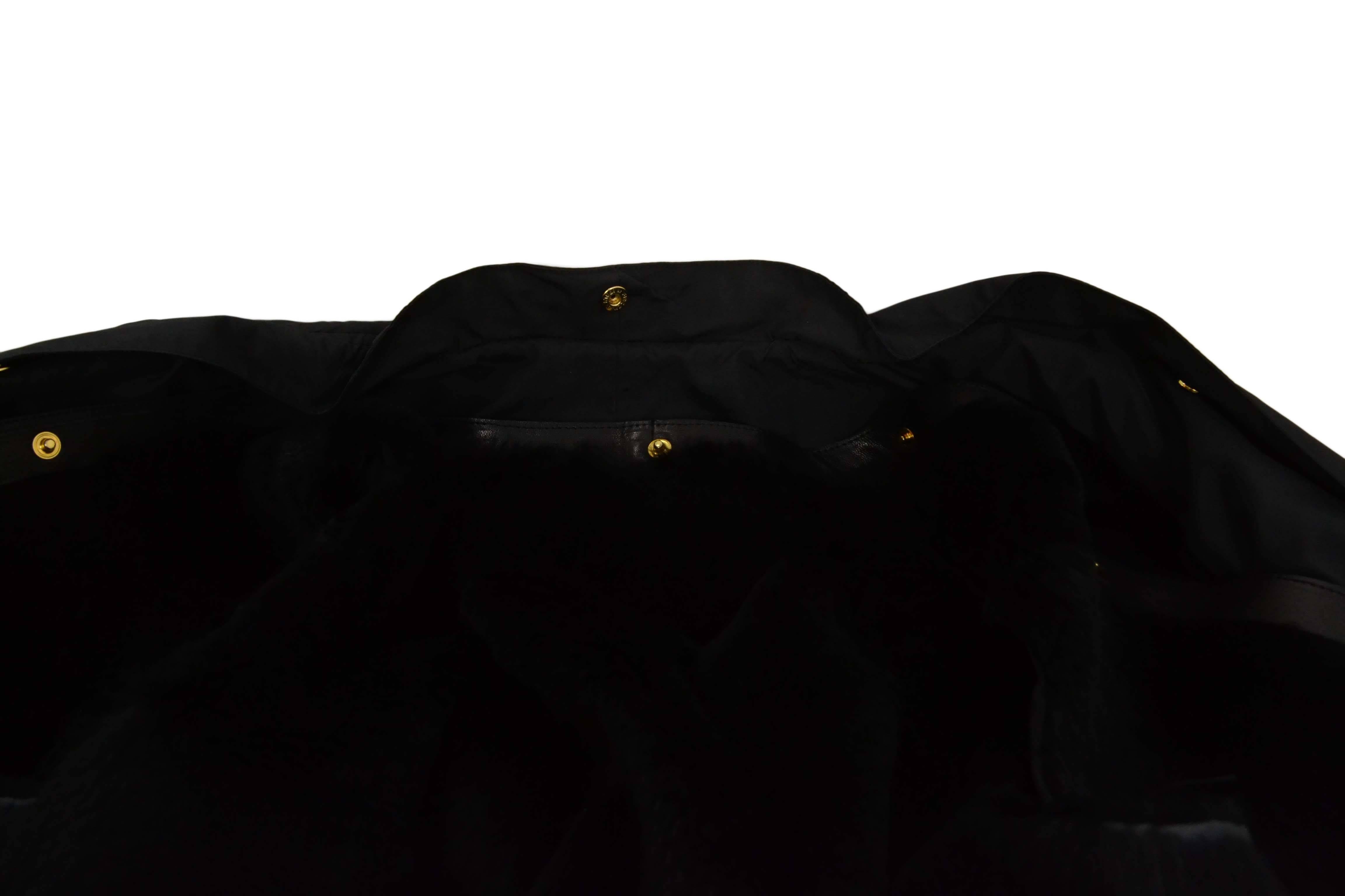 Women's Gucci Black Rain Jacket & Removable Fur Vest sz 38