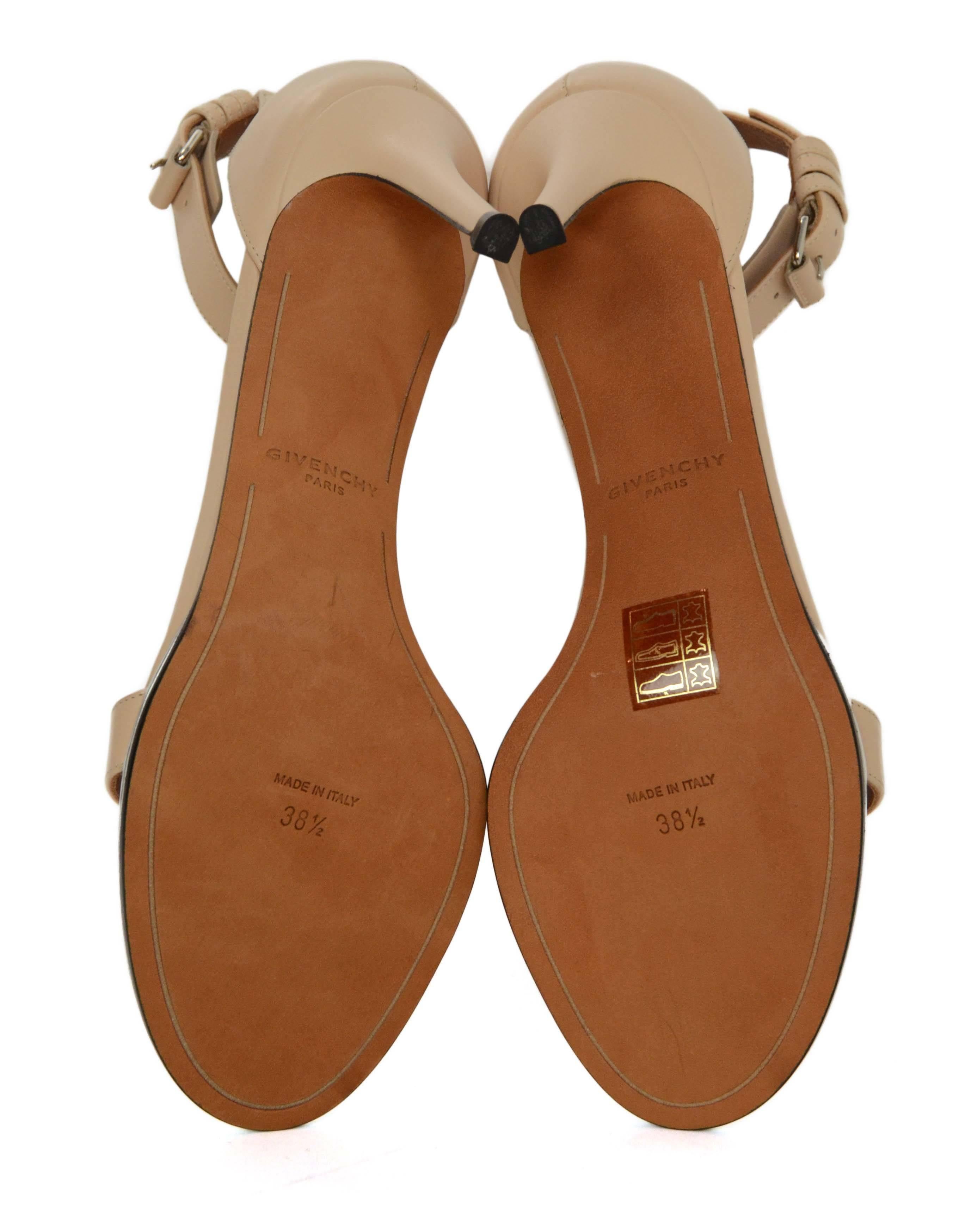 Givenchy Nude Leather Sandals sz 38.5 3