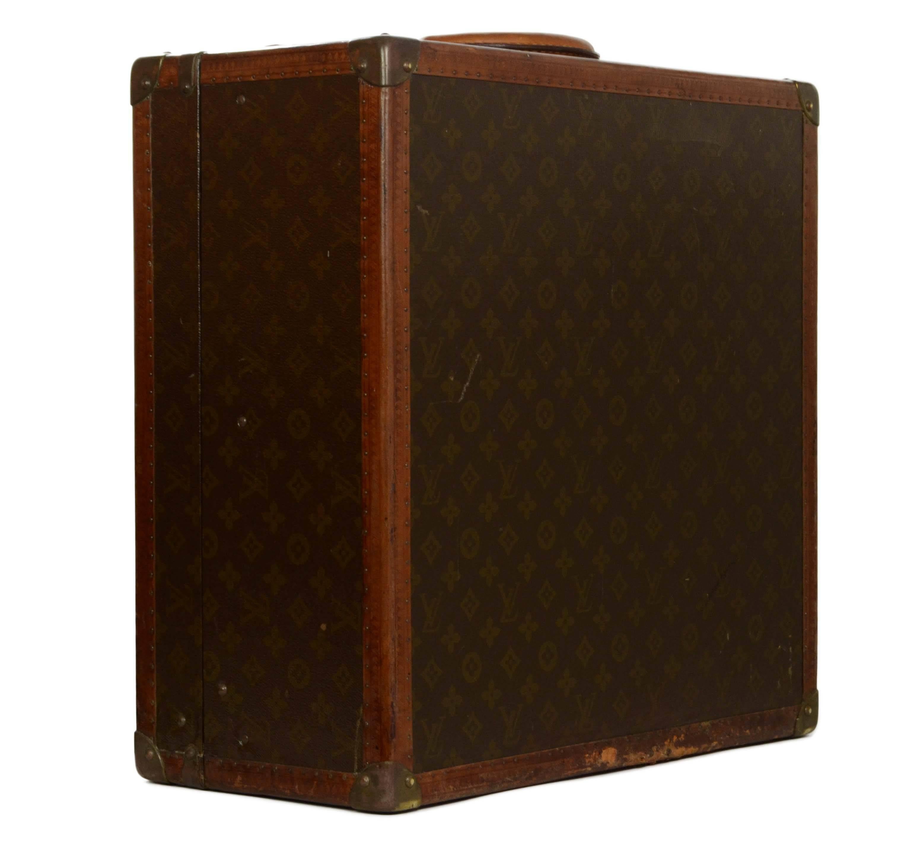 Black Louis Vuitton Vintage Monogram Square Trunk BHW