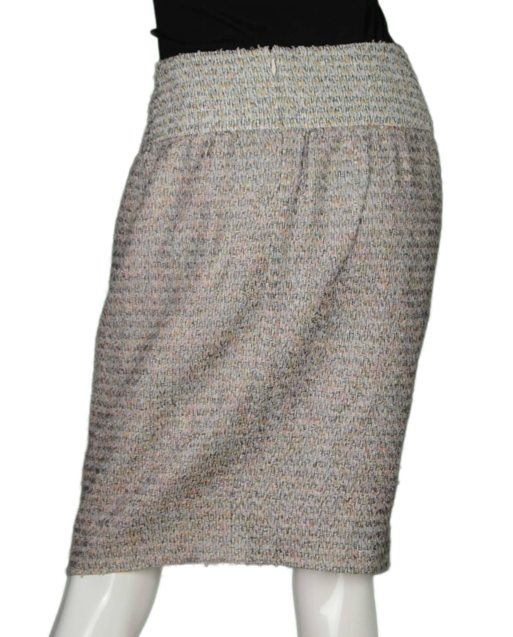 Chanel Multi-Colored Tweed Skirt Suit sz 48 1