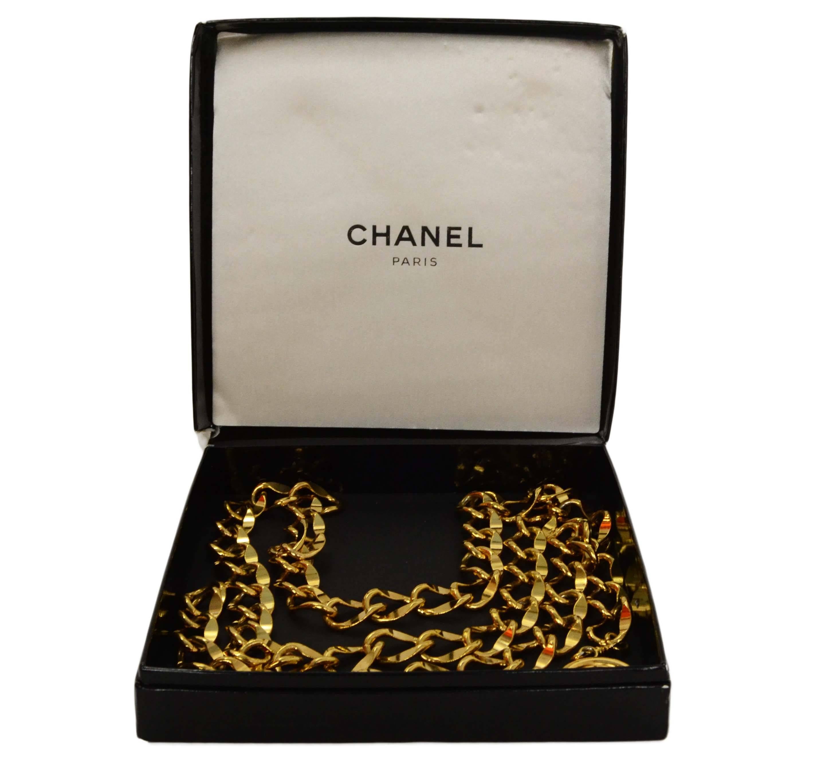 Women's Chanel Gold Chain Link Medallion Belt