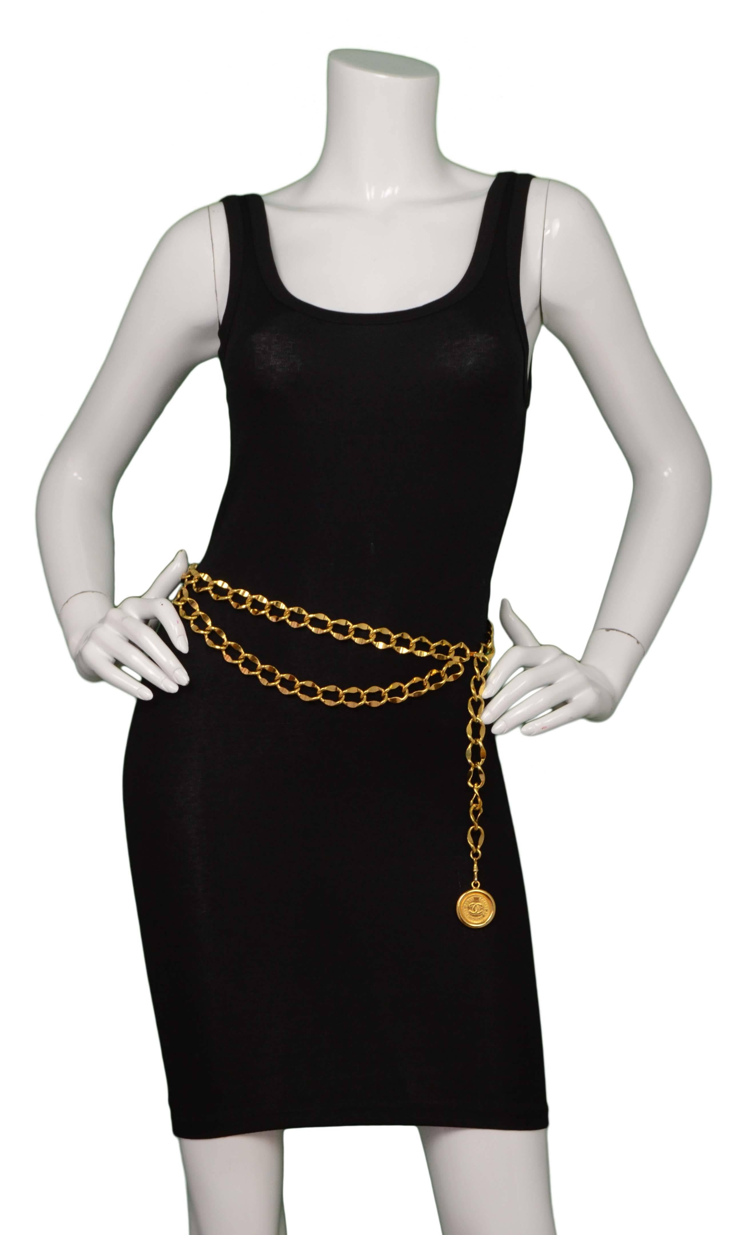 Chanel Gold Chain Link Medallion Belt 1