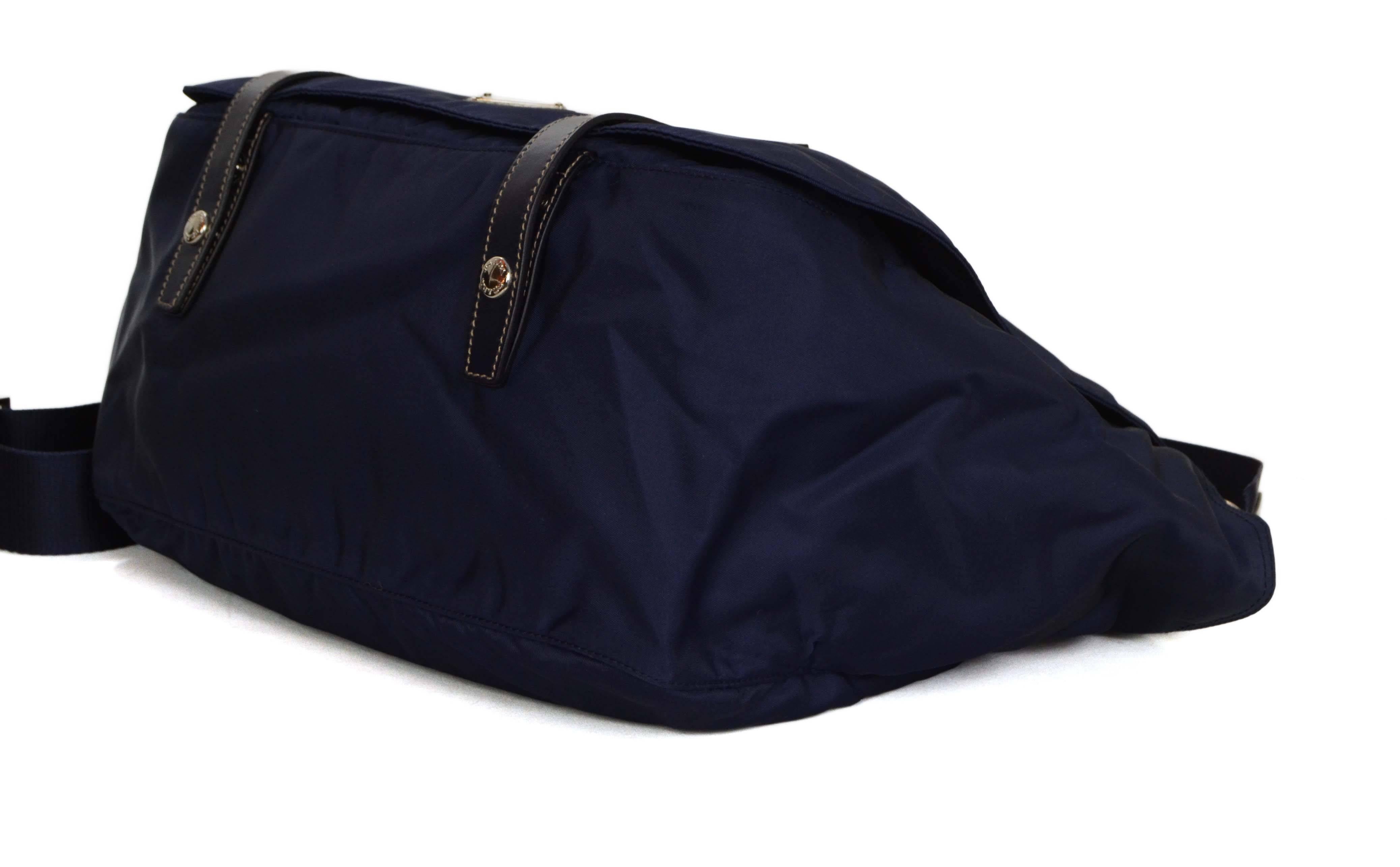 Prada Navy Blue Nylon Crossbody Bag SHW  1