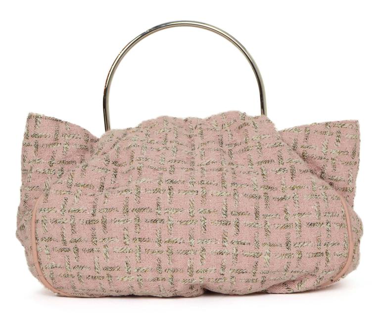 Chanel Tweed Knitting Bag - Pink Handle Bags, Handbags - CHA88554