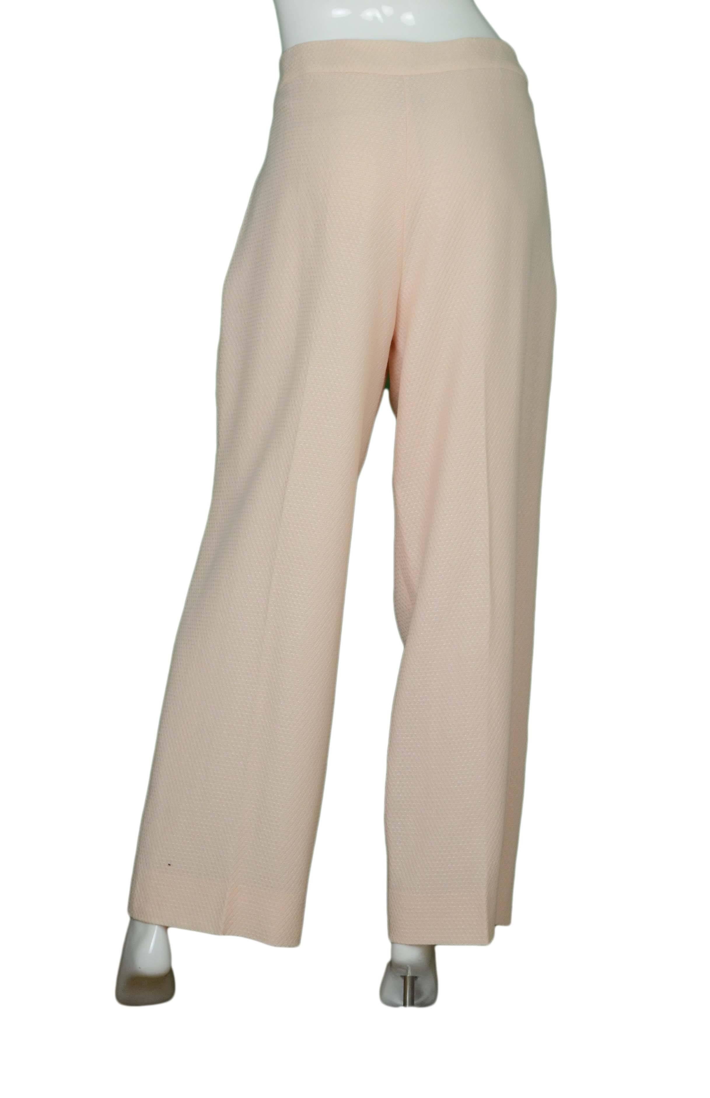 Chanel Pale Pink Wool Pant Suit sz 44 1