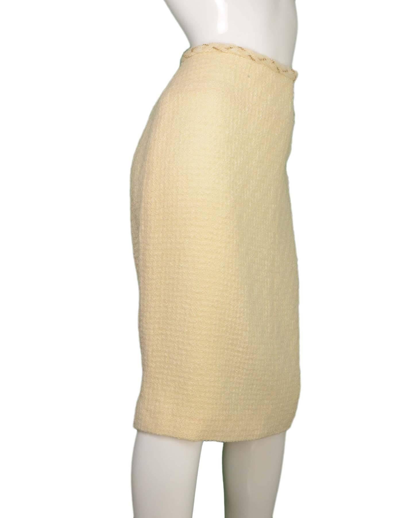 Chanel '07 Runway Cream Wool Skirt Suit sz FR46 1