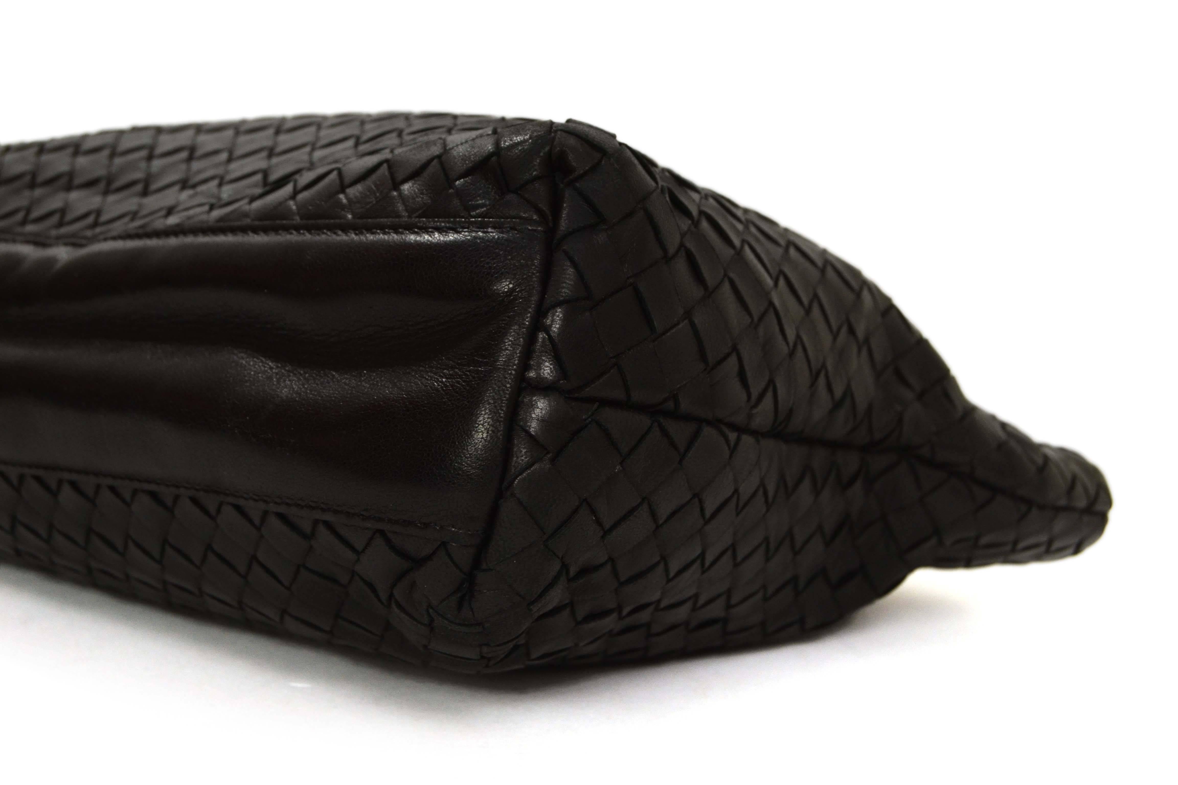 Bottega Veneta Black Woven Leather Bag GHW 1