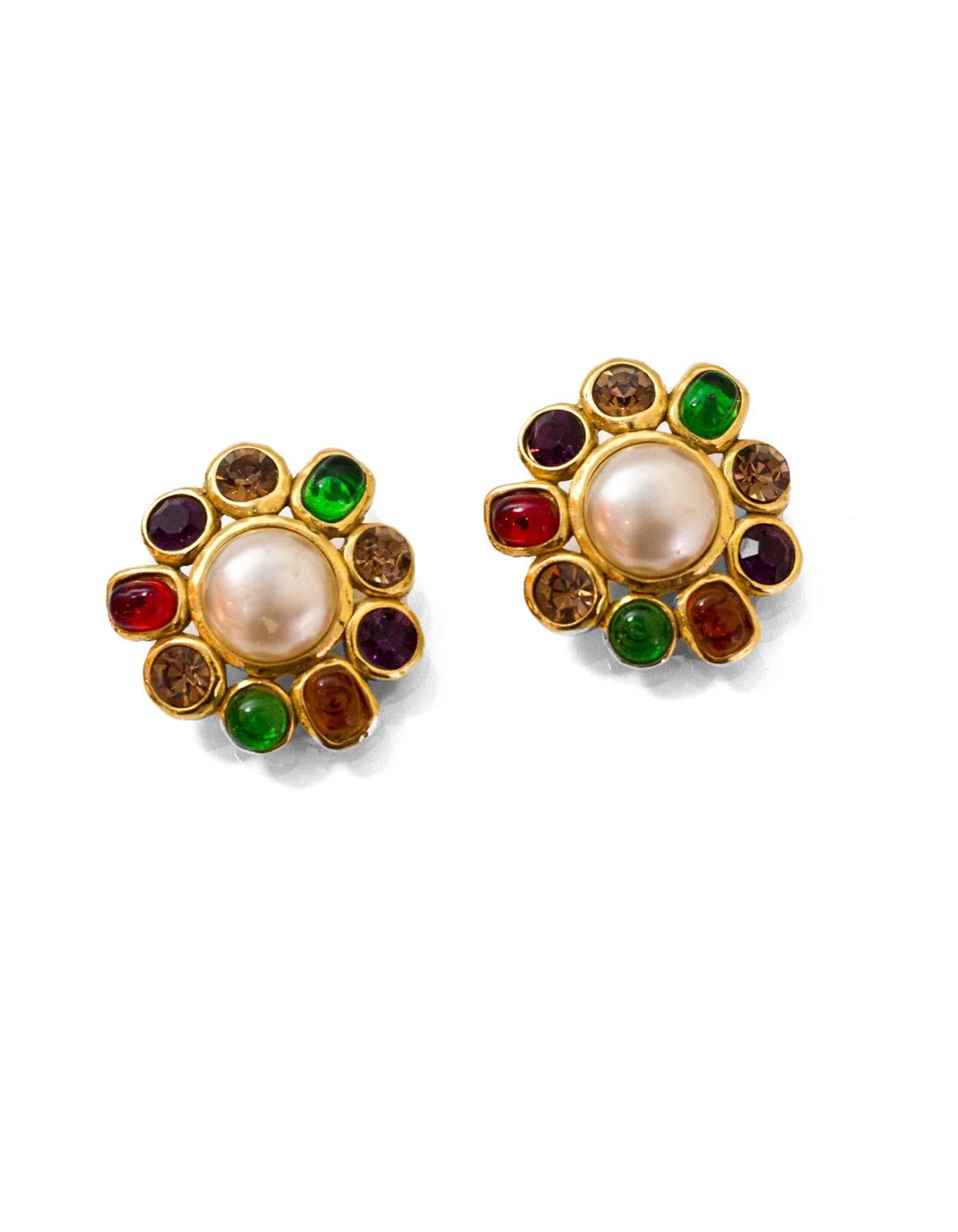 chanel multicolor earrings