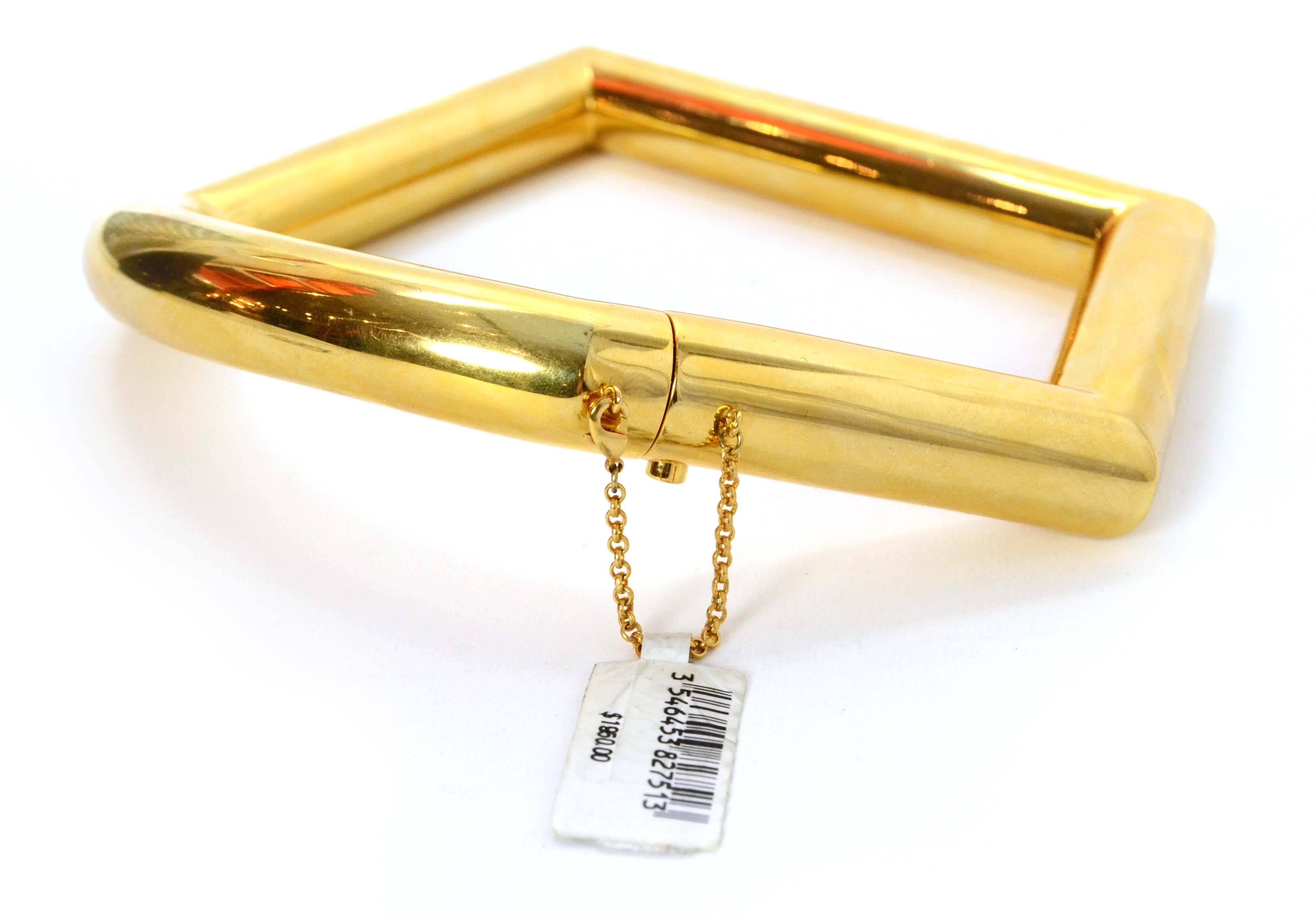 Celine Gold Geometric Choker Necklace In Excellent Condition In New York, NY