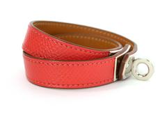 Hermes Rose Jaipur Epsom Kelly Double Tour Bracelet