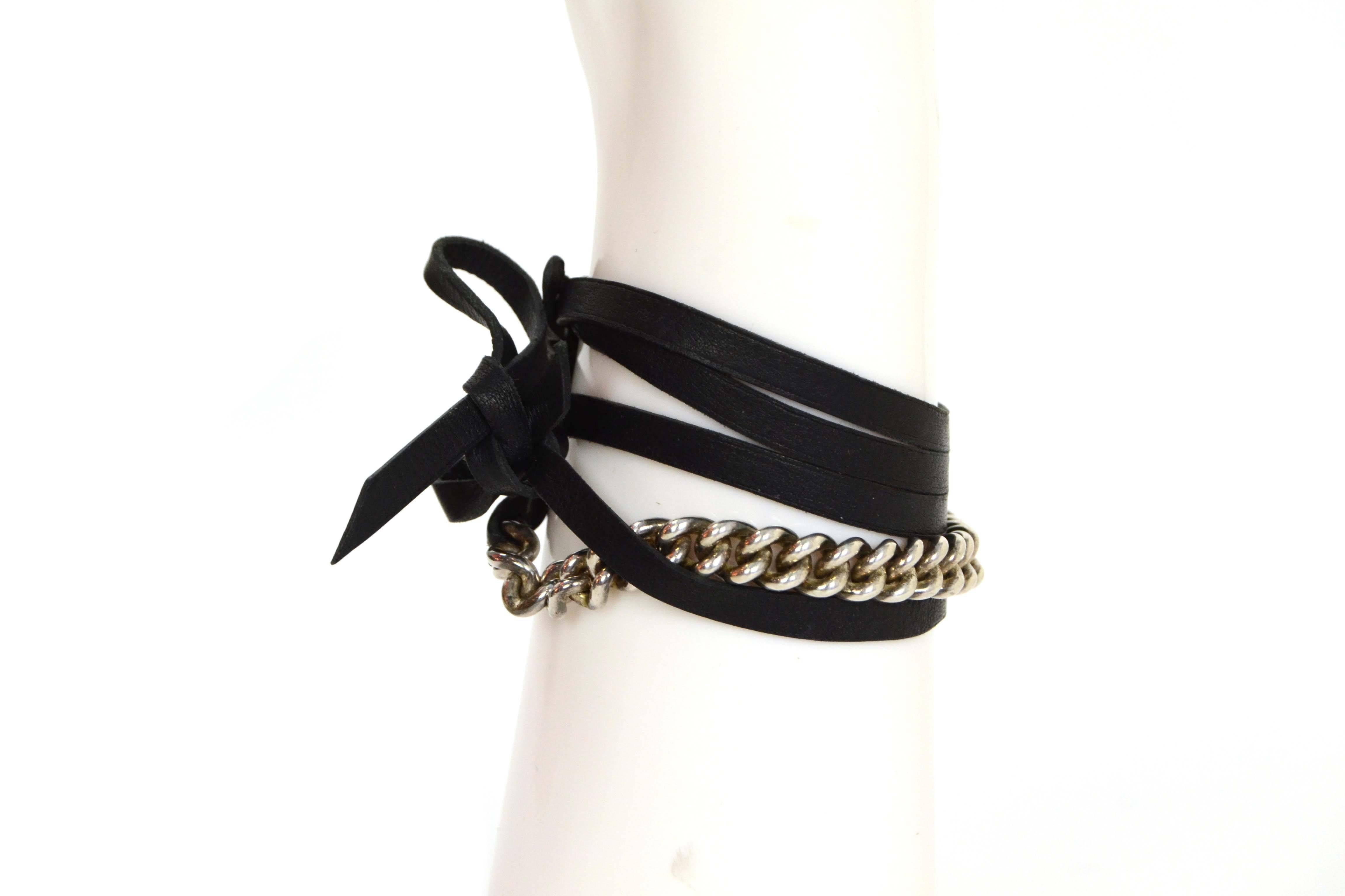 hermes leather wrap around bracelet