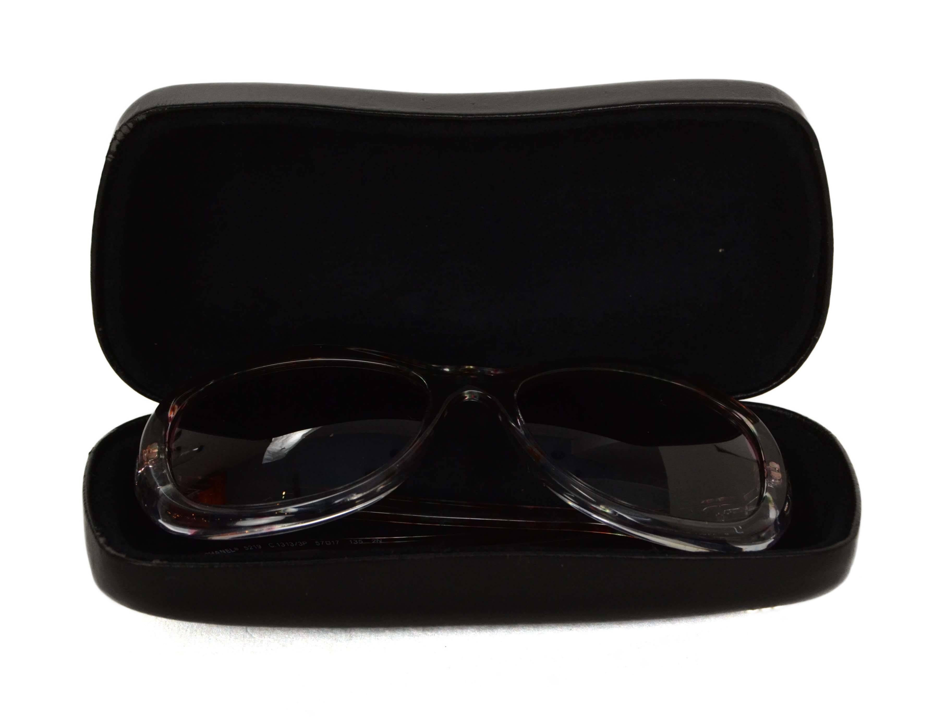 Chanel Resin Round Frame Sunglasses With Tweed Print  3