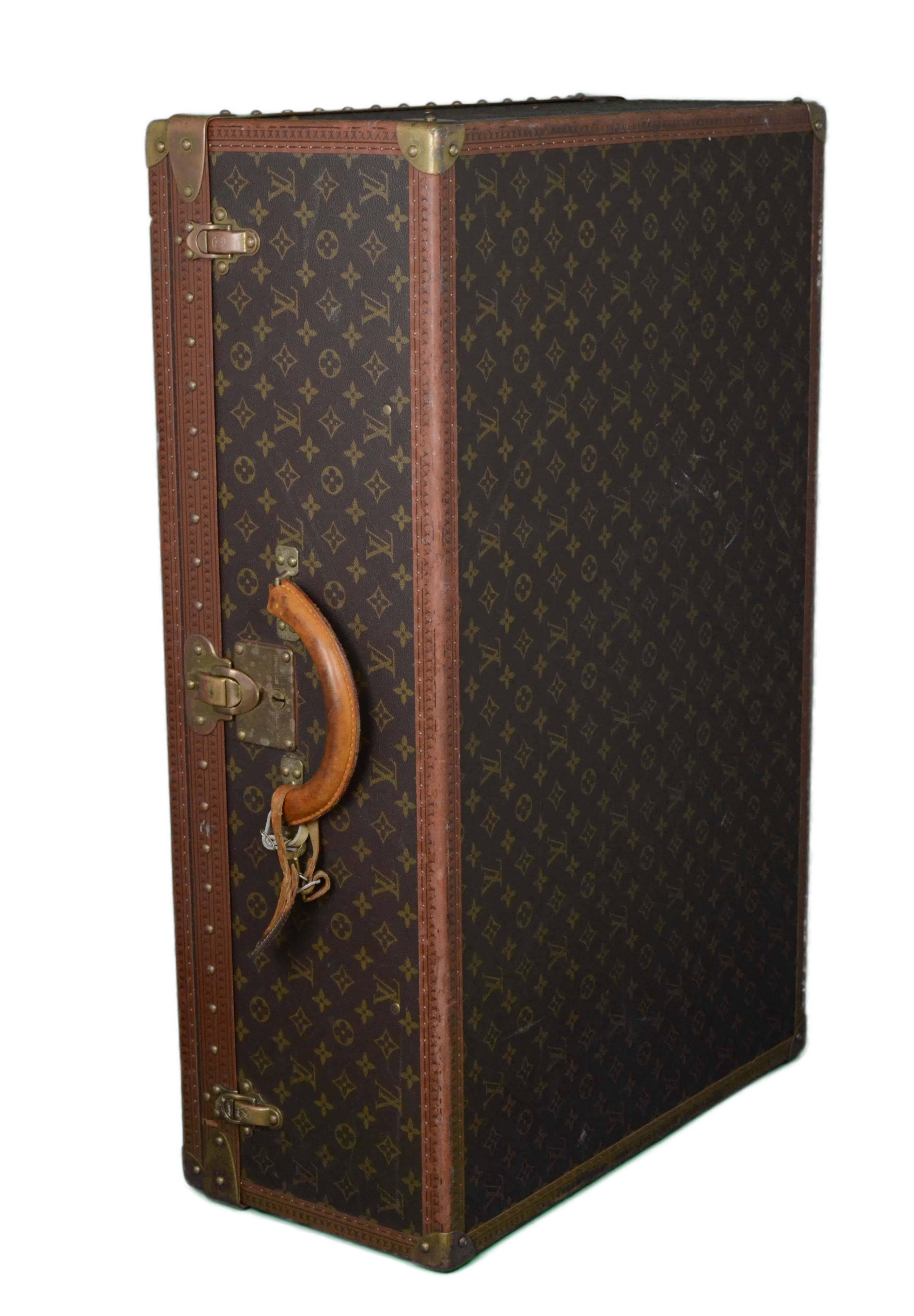 Brown Louis Vuitton Vintage Monogram 80cm Hard Suitcase