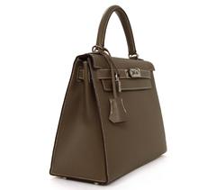 Hermes Etoupe Rigid Sellier Epsom 28cm Kelly Bag PHW