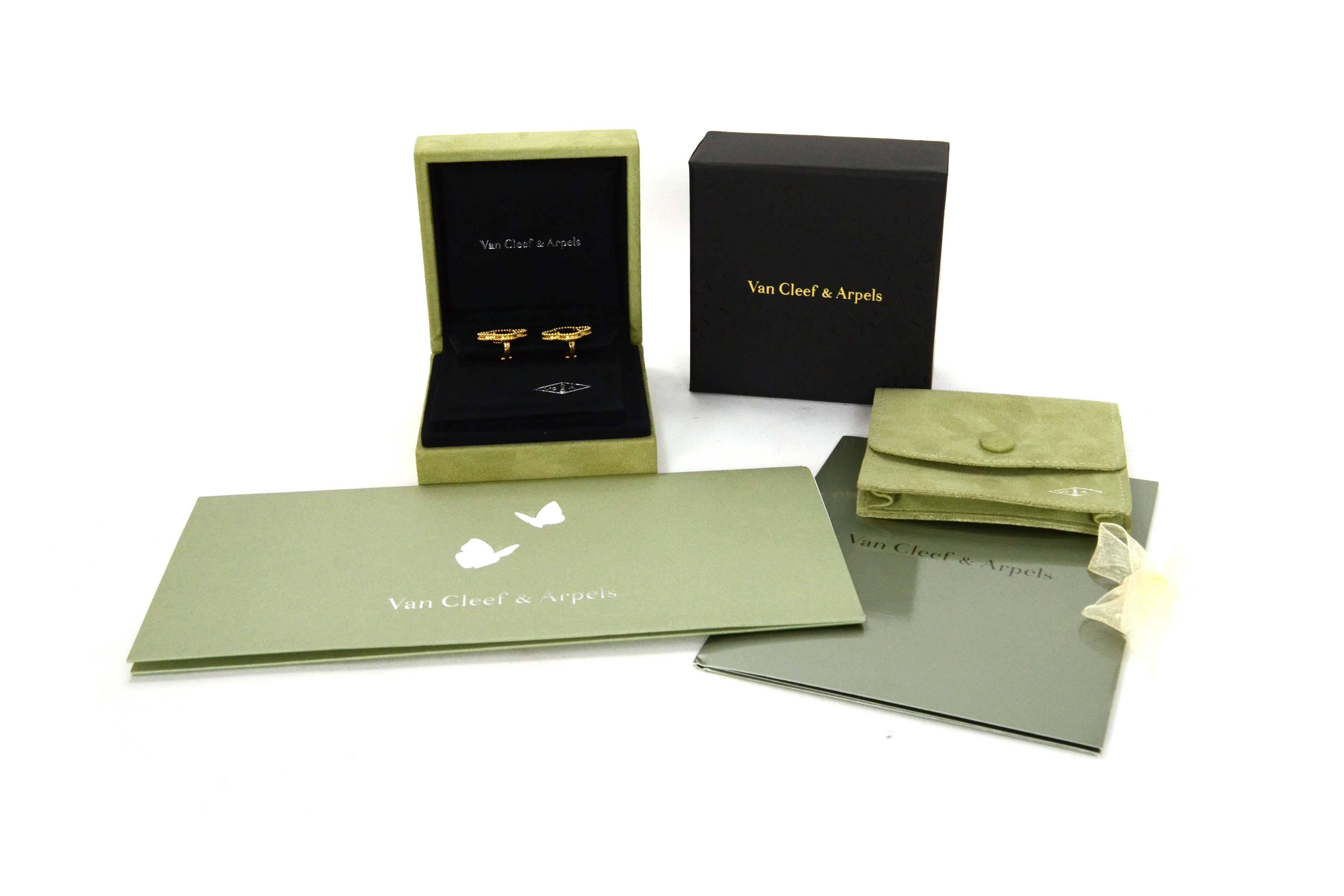 Women's Van Cleef & Arpels '15 Gold & Onyx Magic Alhambra Earrings