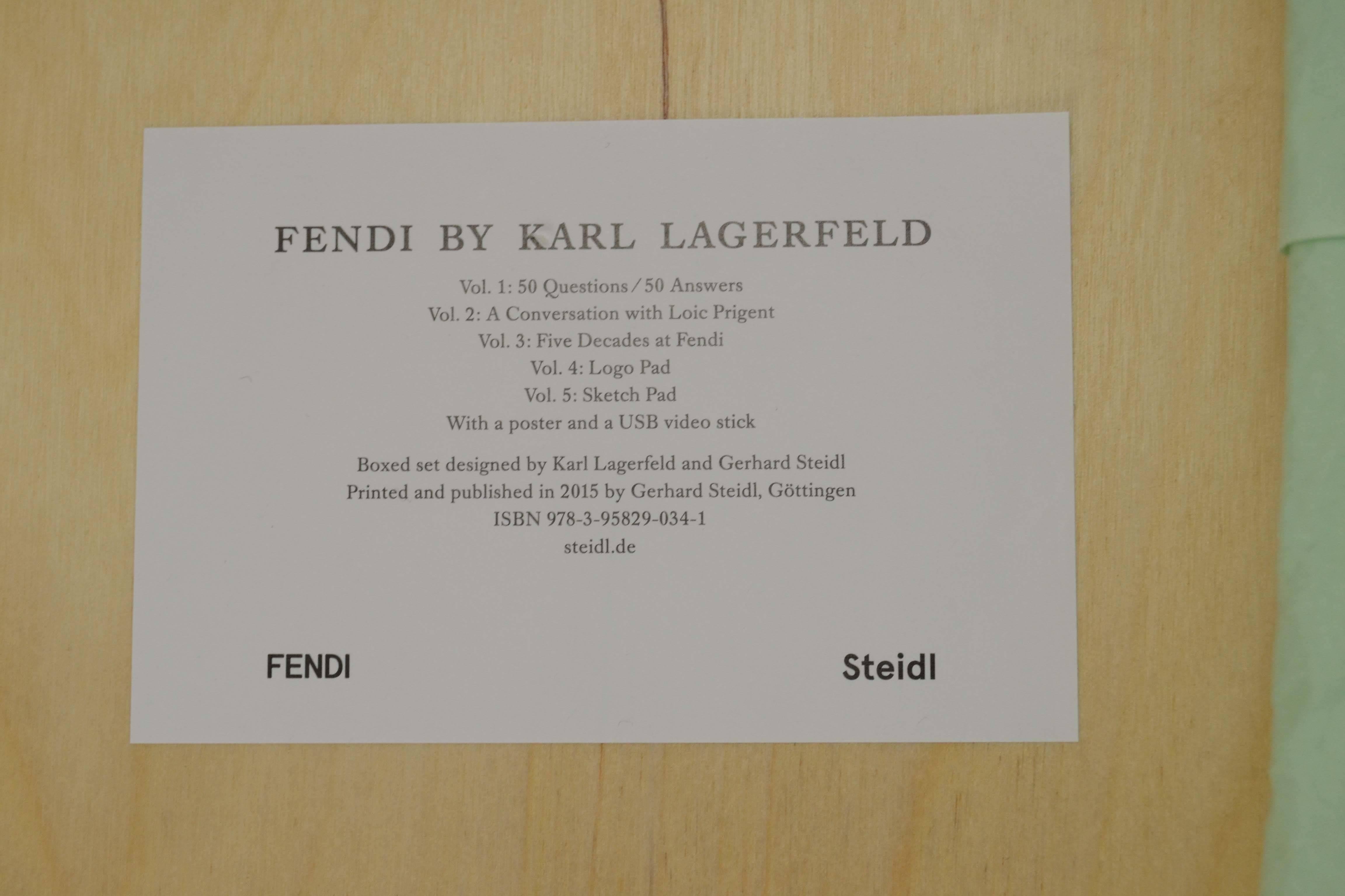 Fendi By Karl Lagerfeld 50 Year Collectors Box of Sketches, Poster & USB 1