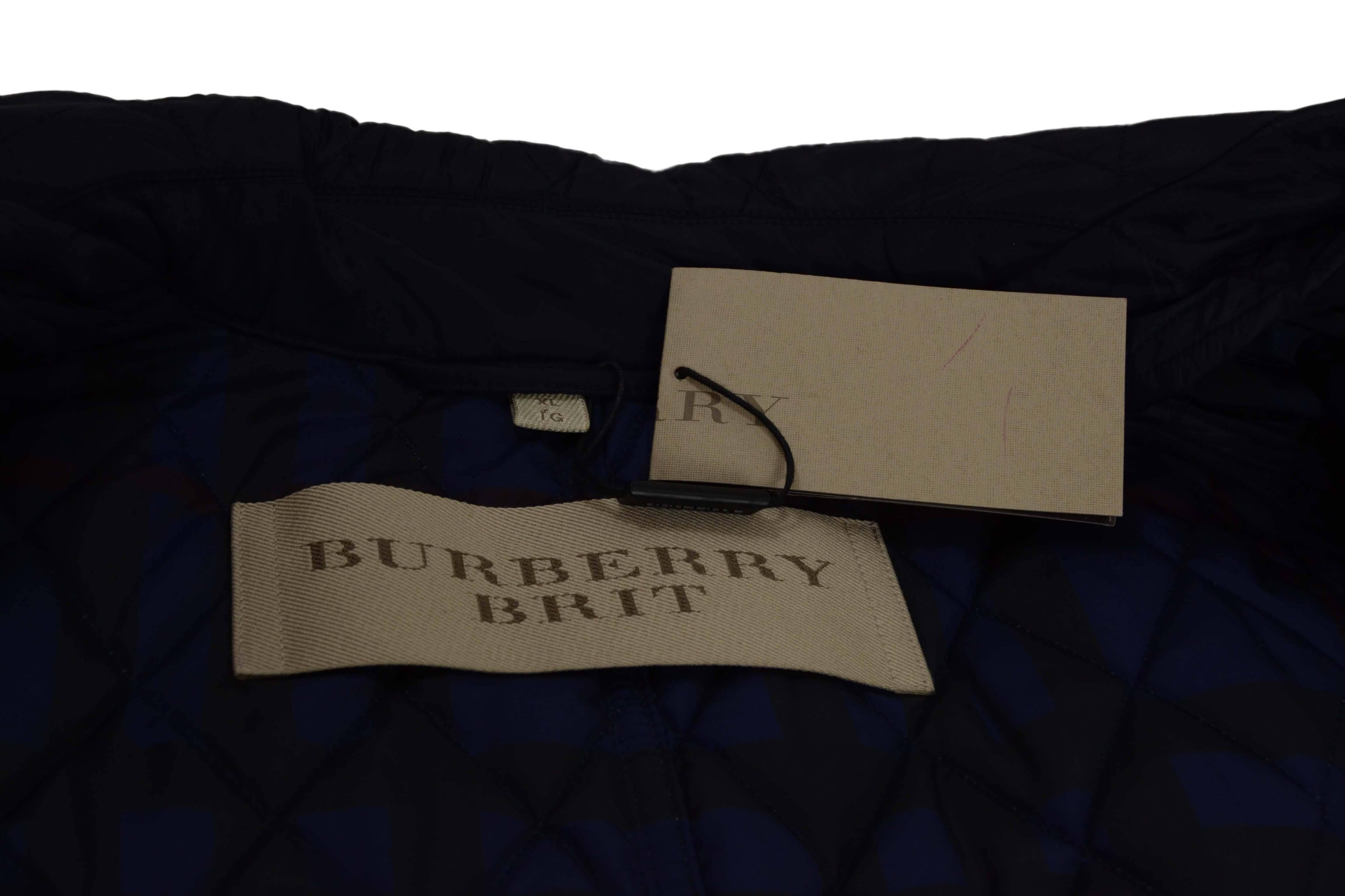 burberry single breasted jacket navy