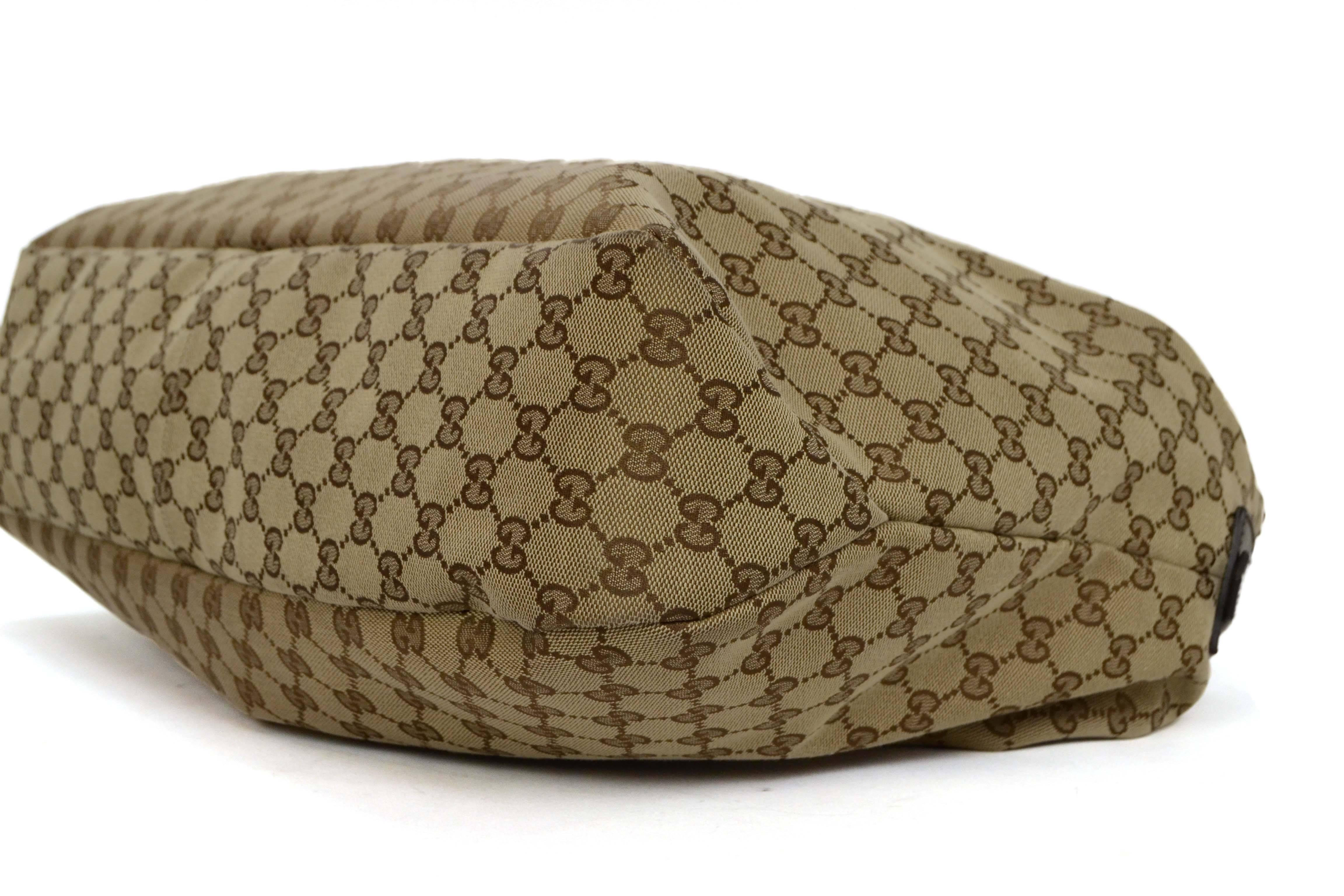 Donna Gucci Borsa Hobo grande Monogram Tan con morsetto