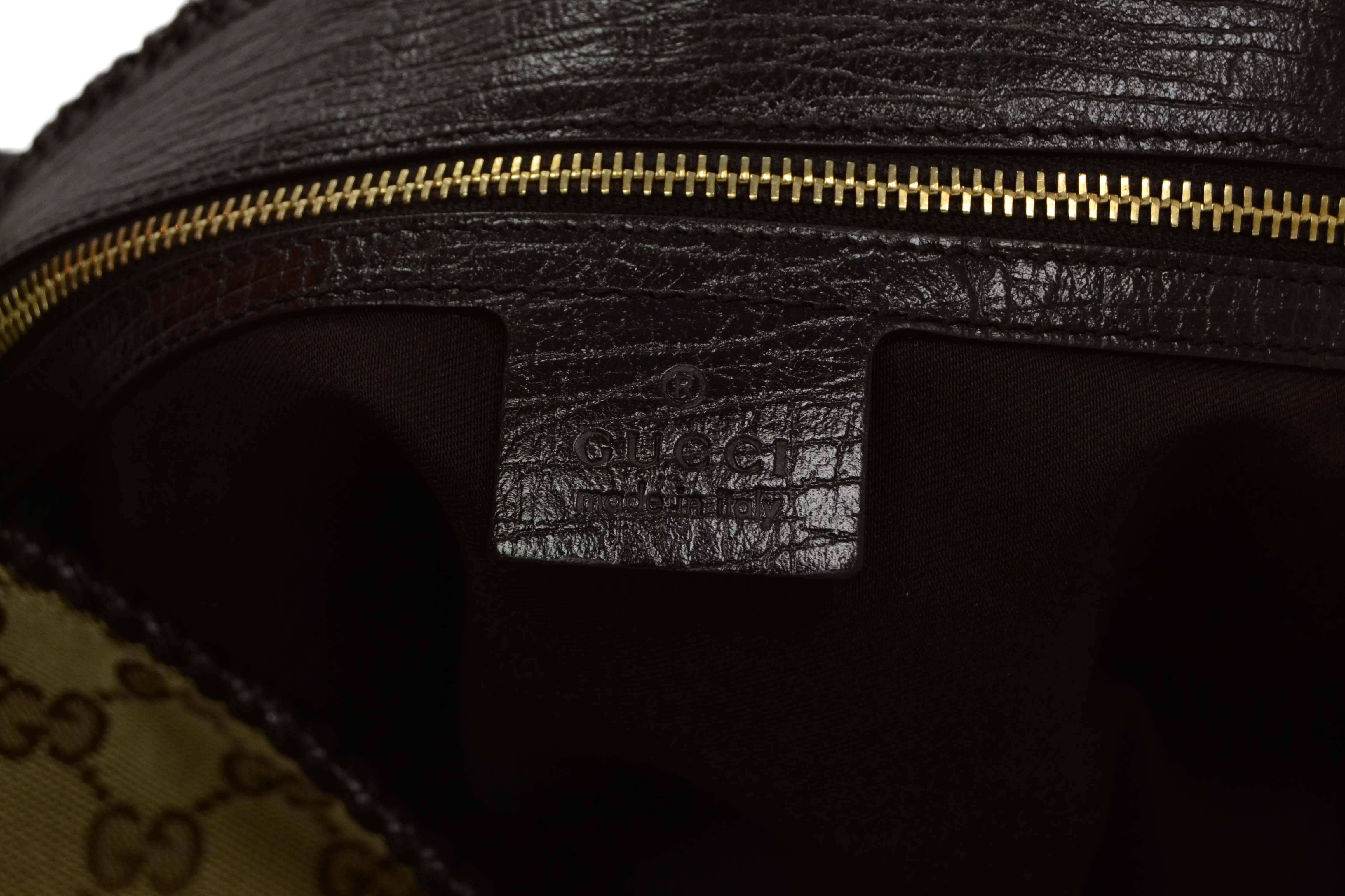 Gucci Borsa Hobo grande Monogram Tan con morsetto 2