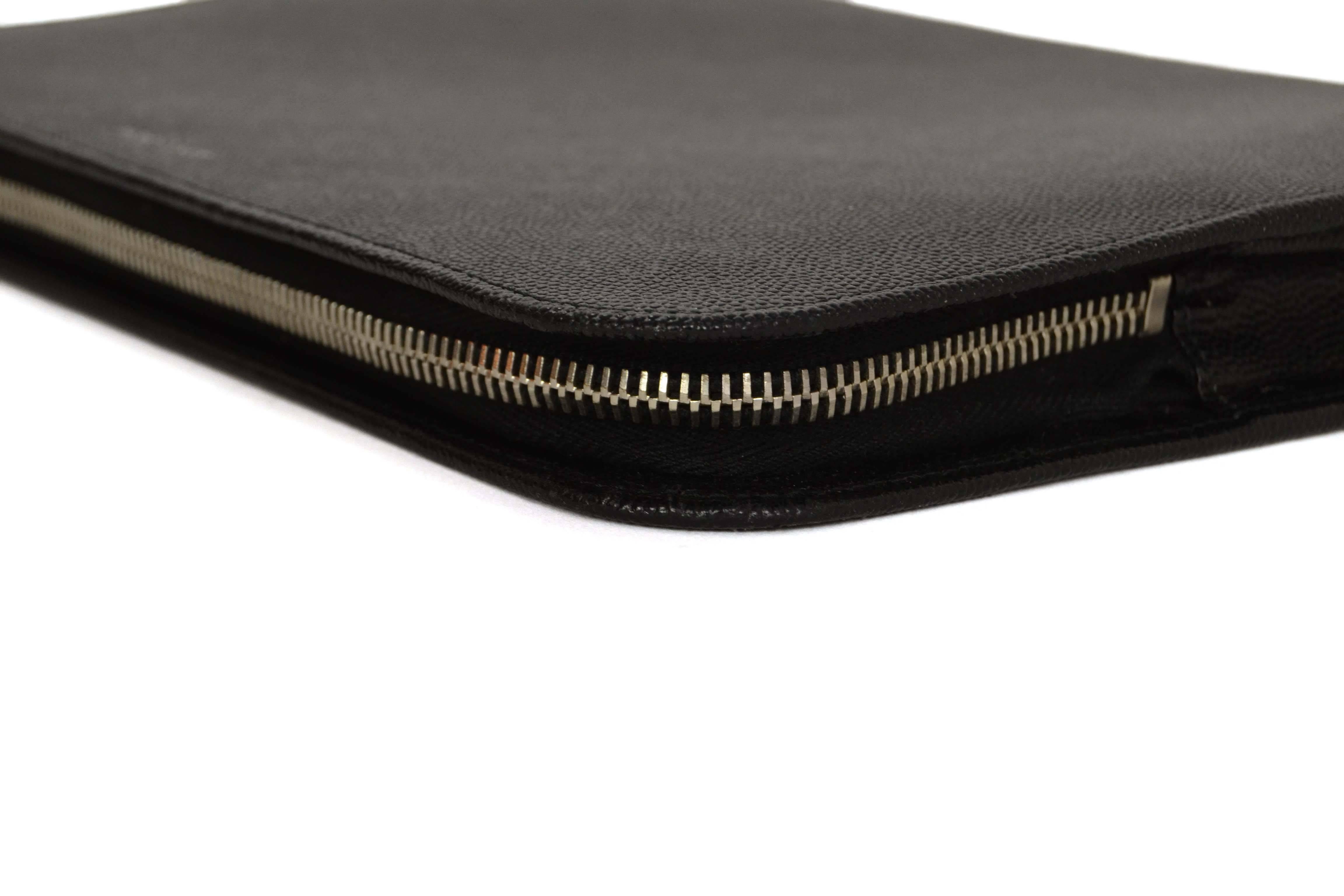 Saint Laurent Black Leather iPad Case/Clutch Bag rt $560 1