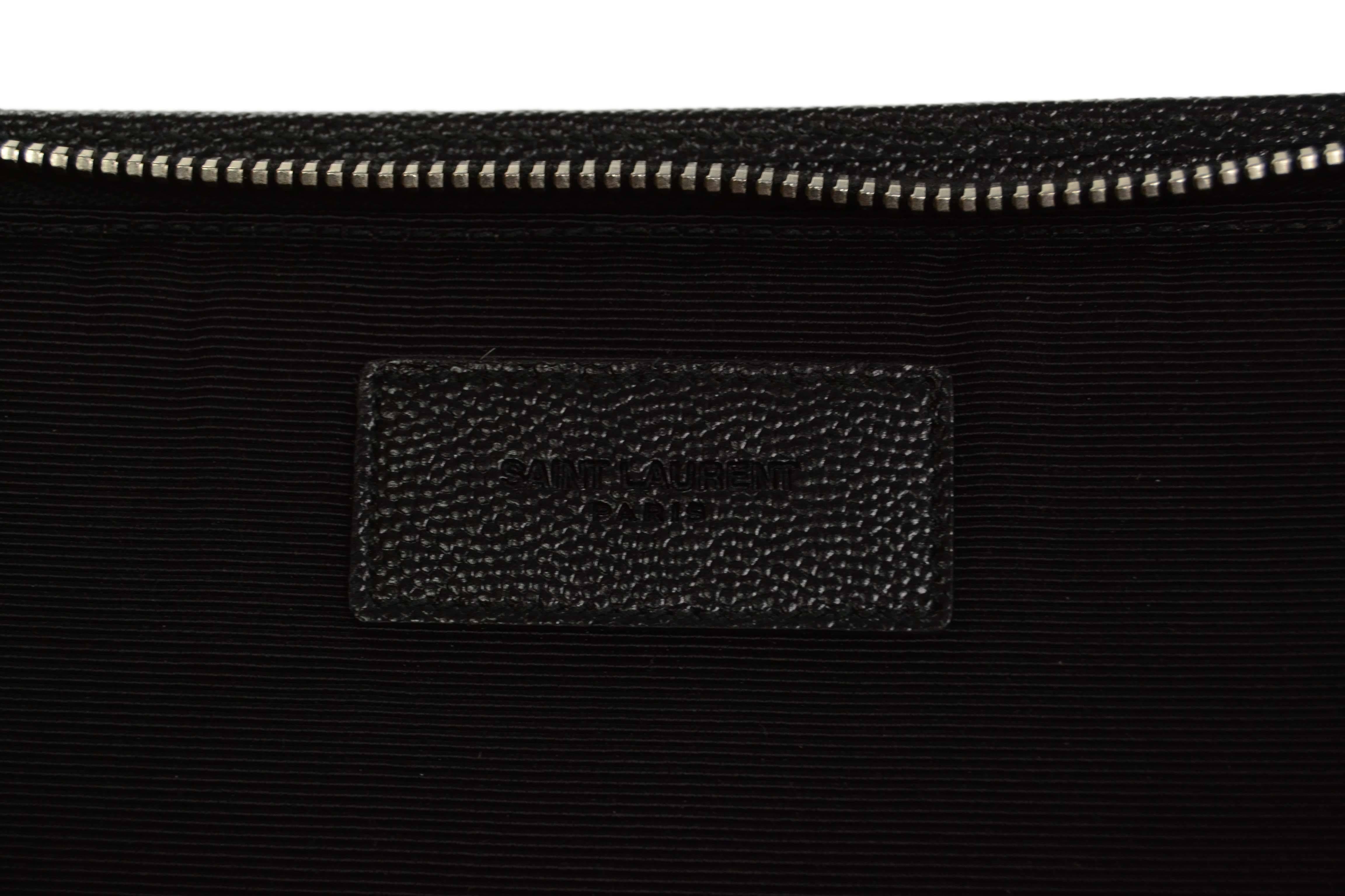 Saint Laurent Black Leather iPad Case/Clutch Bag rt $560 3