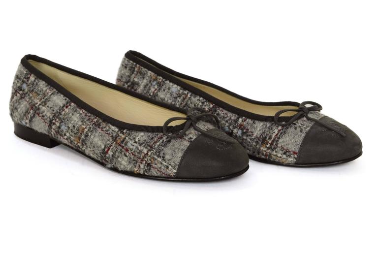 light gray ballet flats
