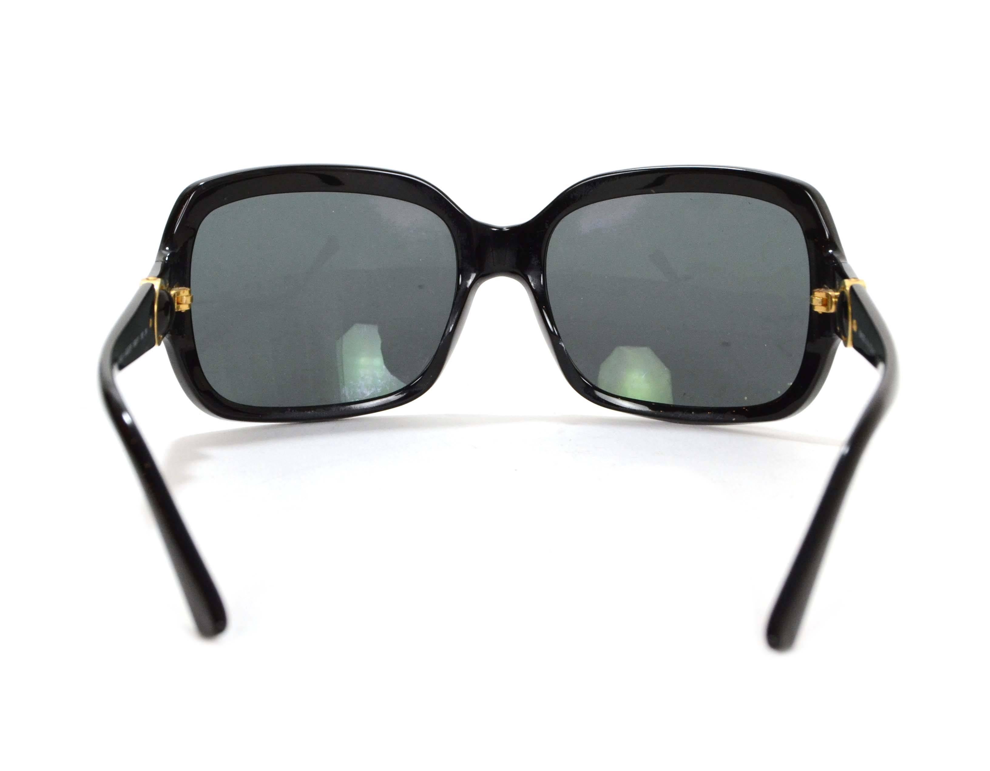 Chanel Black CC Charm Square Frame Sunglasses  In Excellent Condition In New York, NY