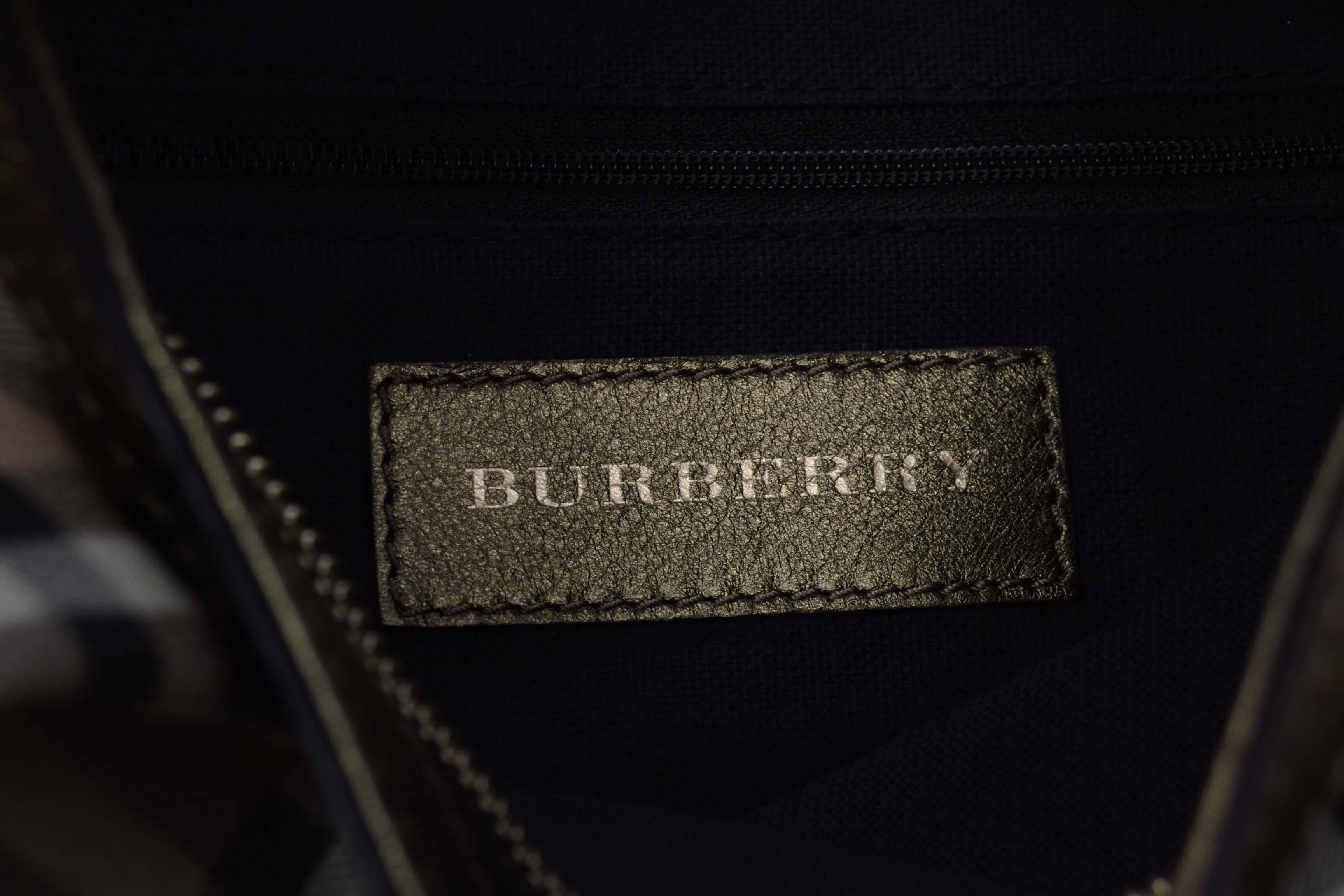 Burberry Tan Nova Plaid Shoulder Bag w. Bronze Leather Trim rt. $1, 295 3