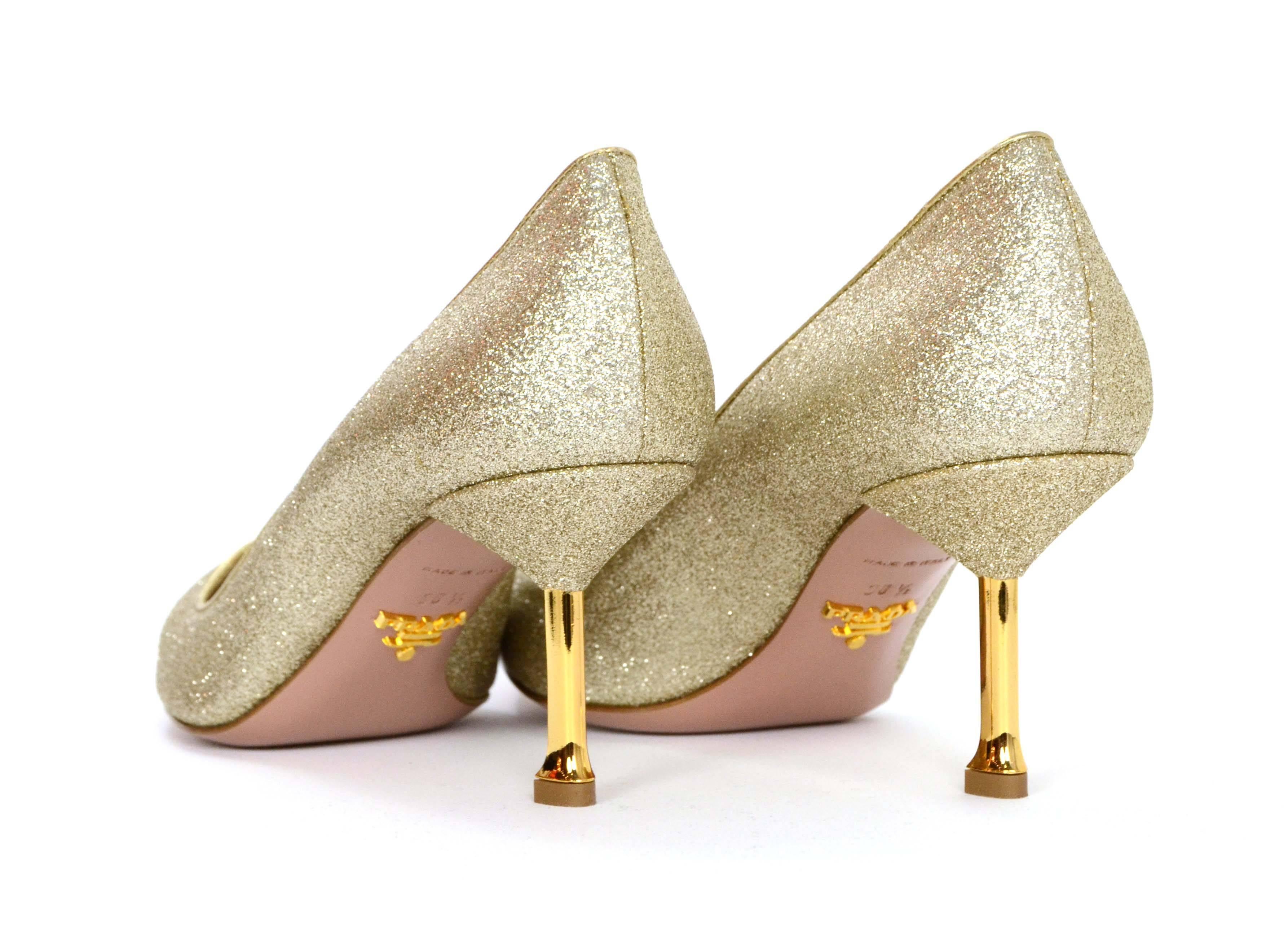 gold kitten heel pumps