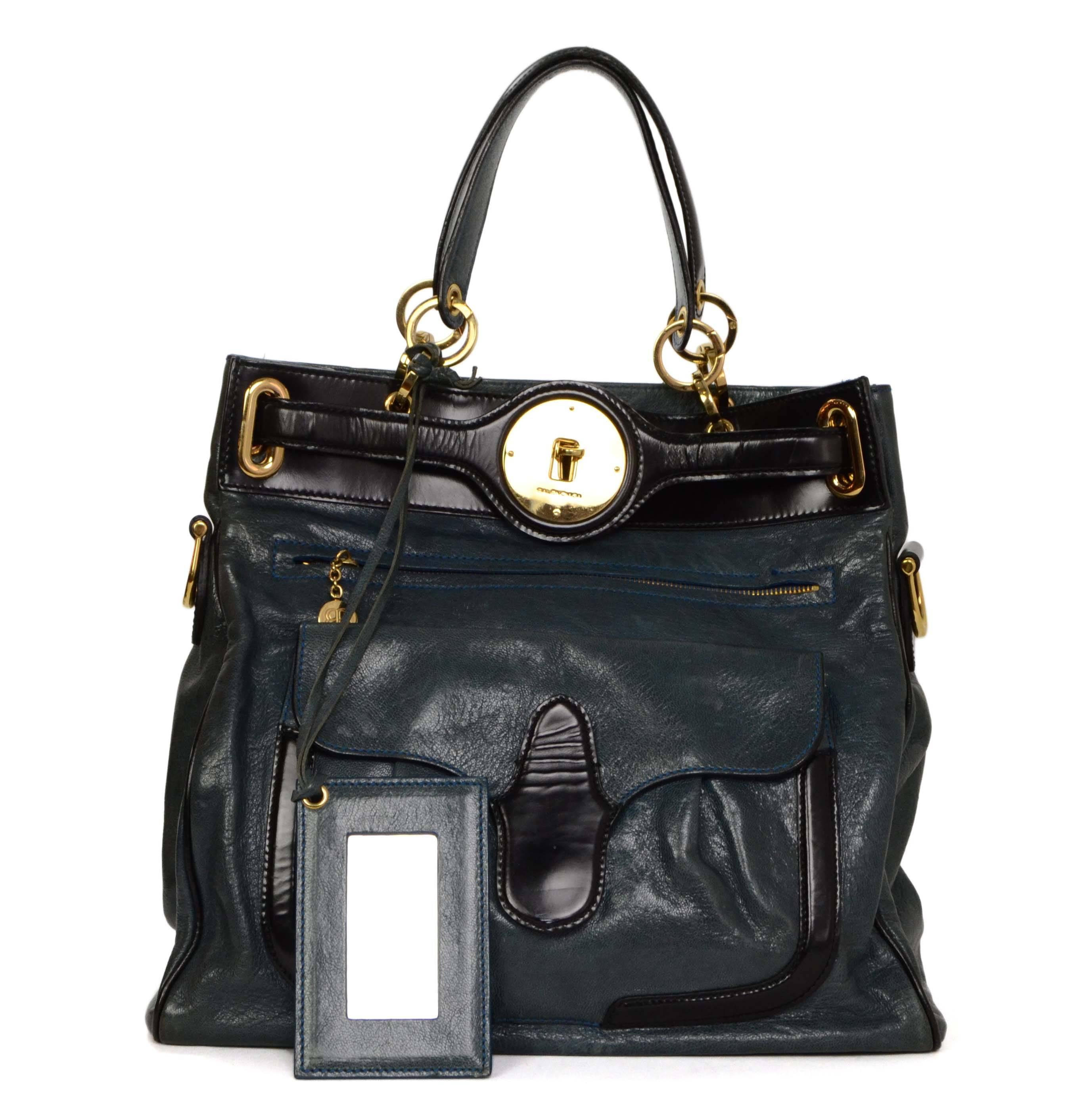 Balenciaga Blue & Black Leather 'Moon' Bag  3