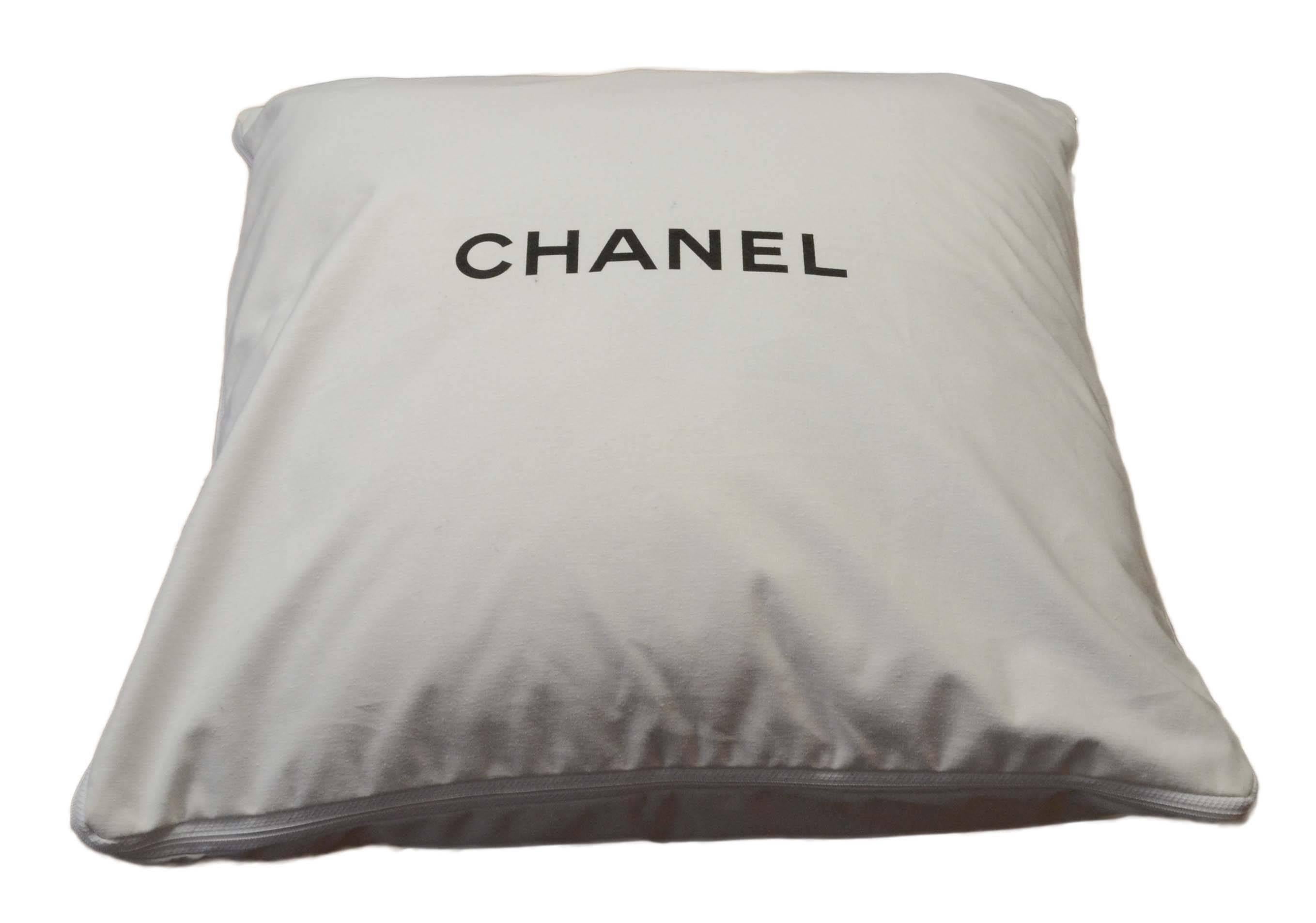grey chanel pillow