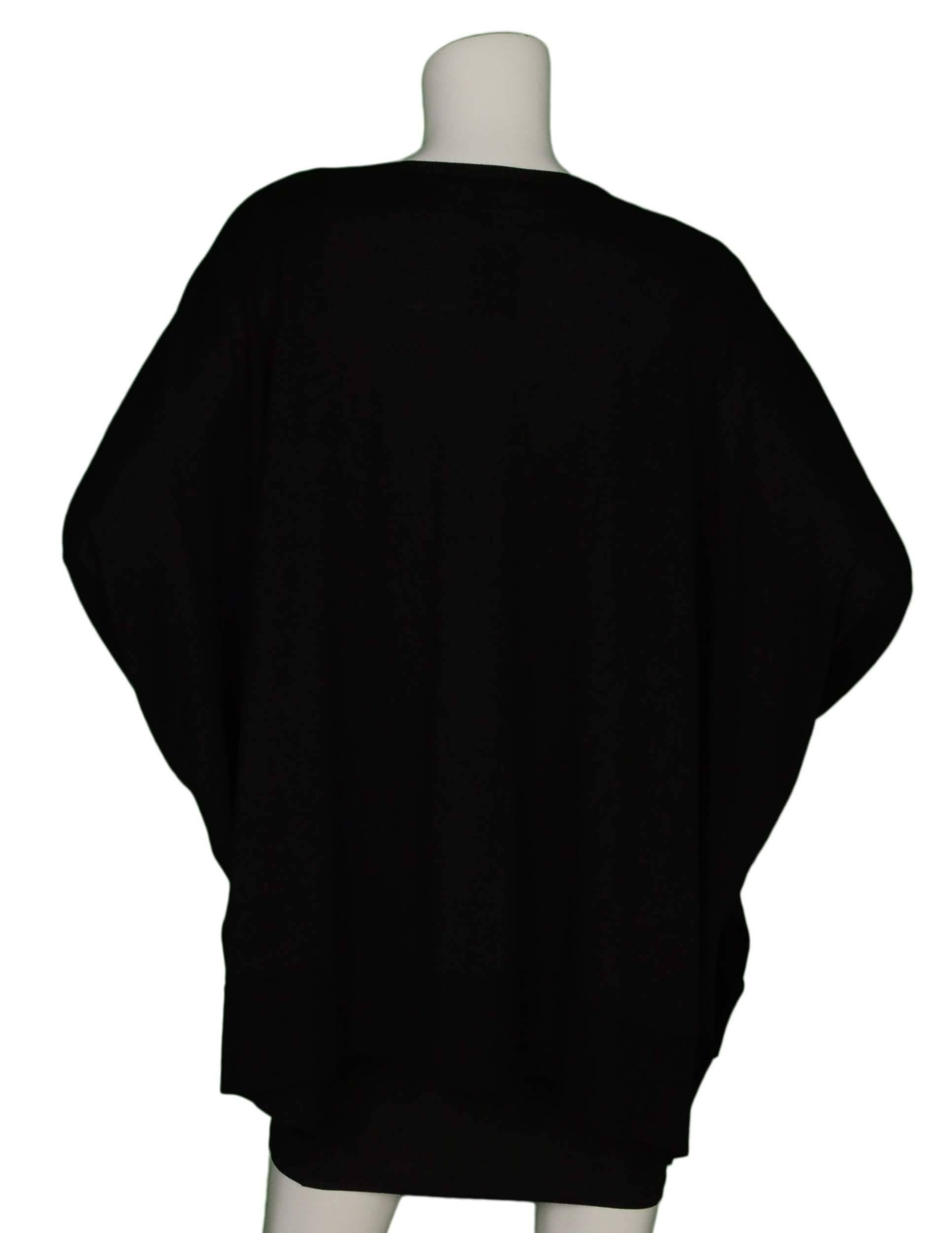 Gucci Black Wool Oversized Sweater sz XS In Excellent Condition In New York, NY