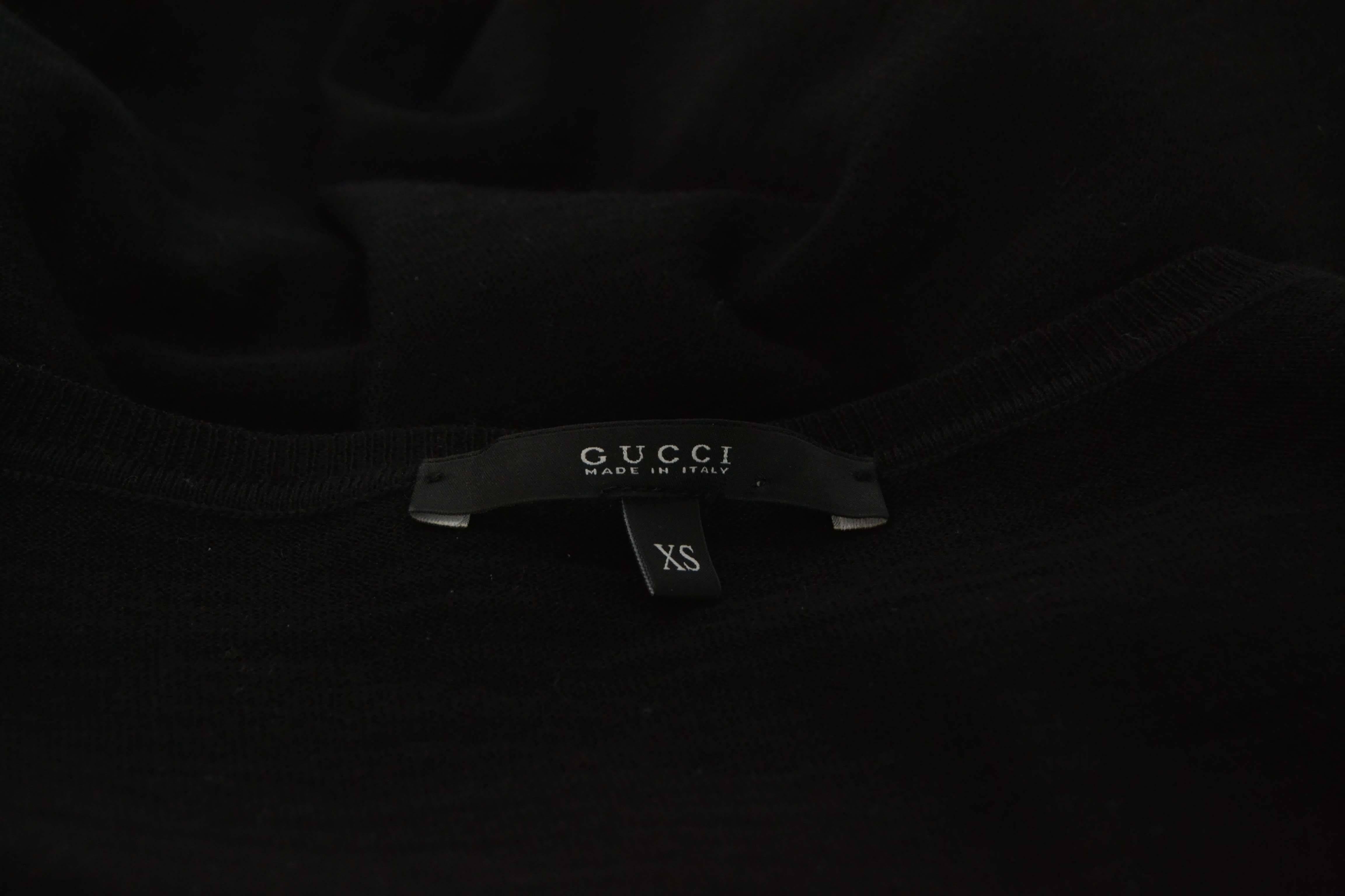 Women's Gucci Black Wool Oversized Sweater sz XS