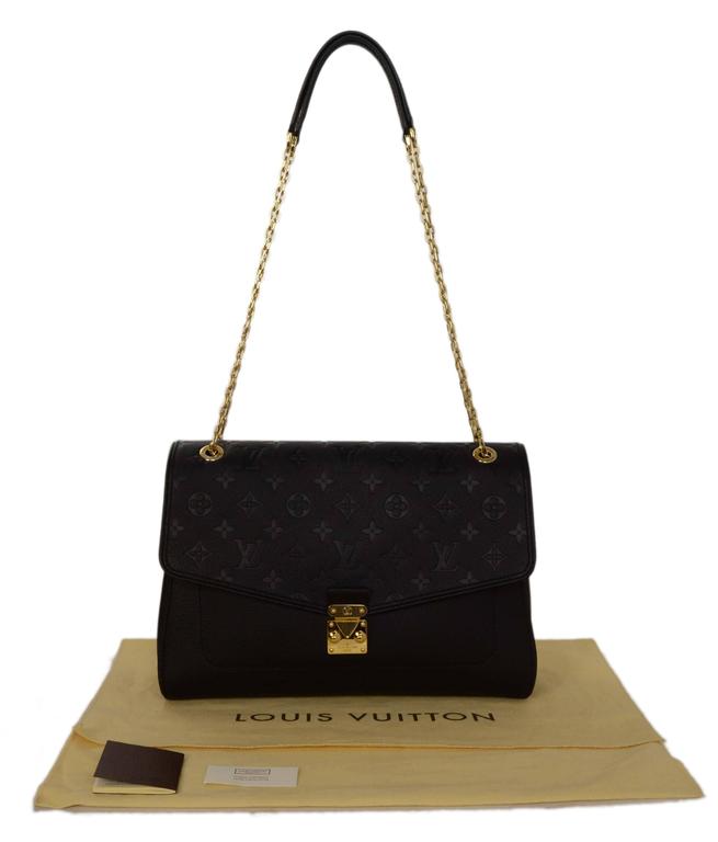Louis Vuitton &#39;15 Black Leather Empreinte St. Germain MM Bag For Sale at 1stdibs