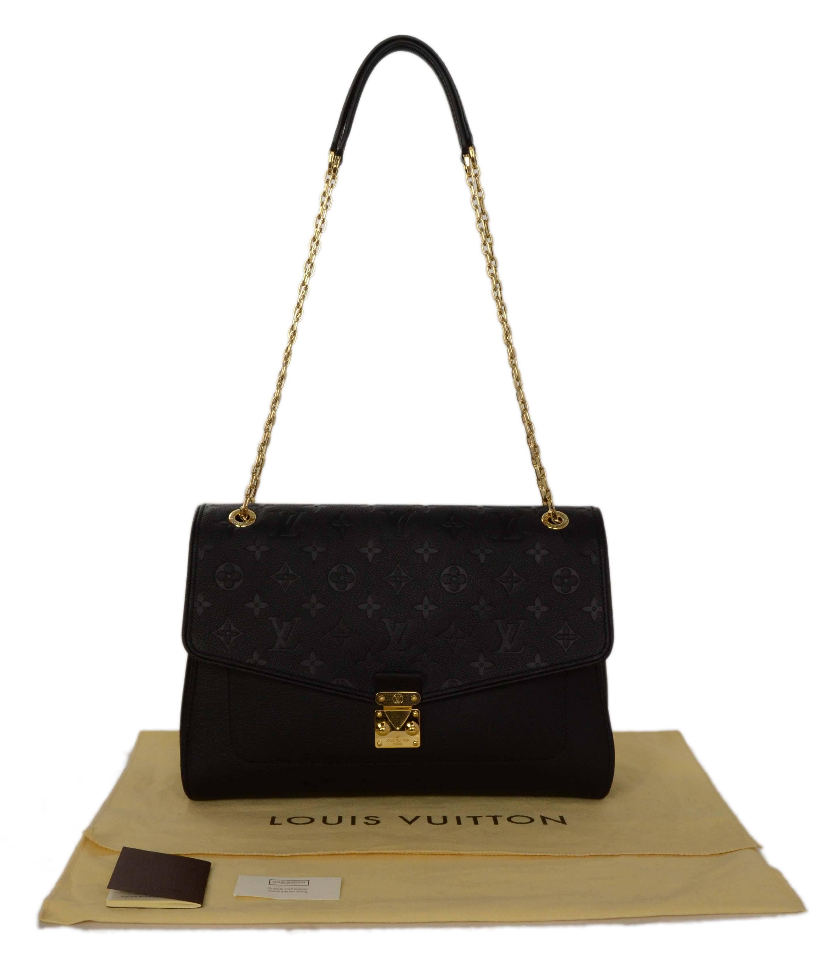 Louis Vuitton '15 Black Leather Empreinte St. Germain MM Bag 5