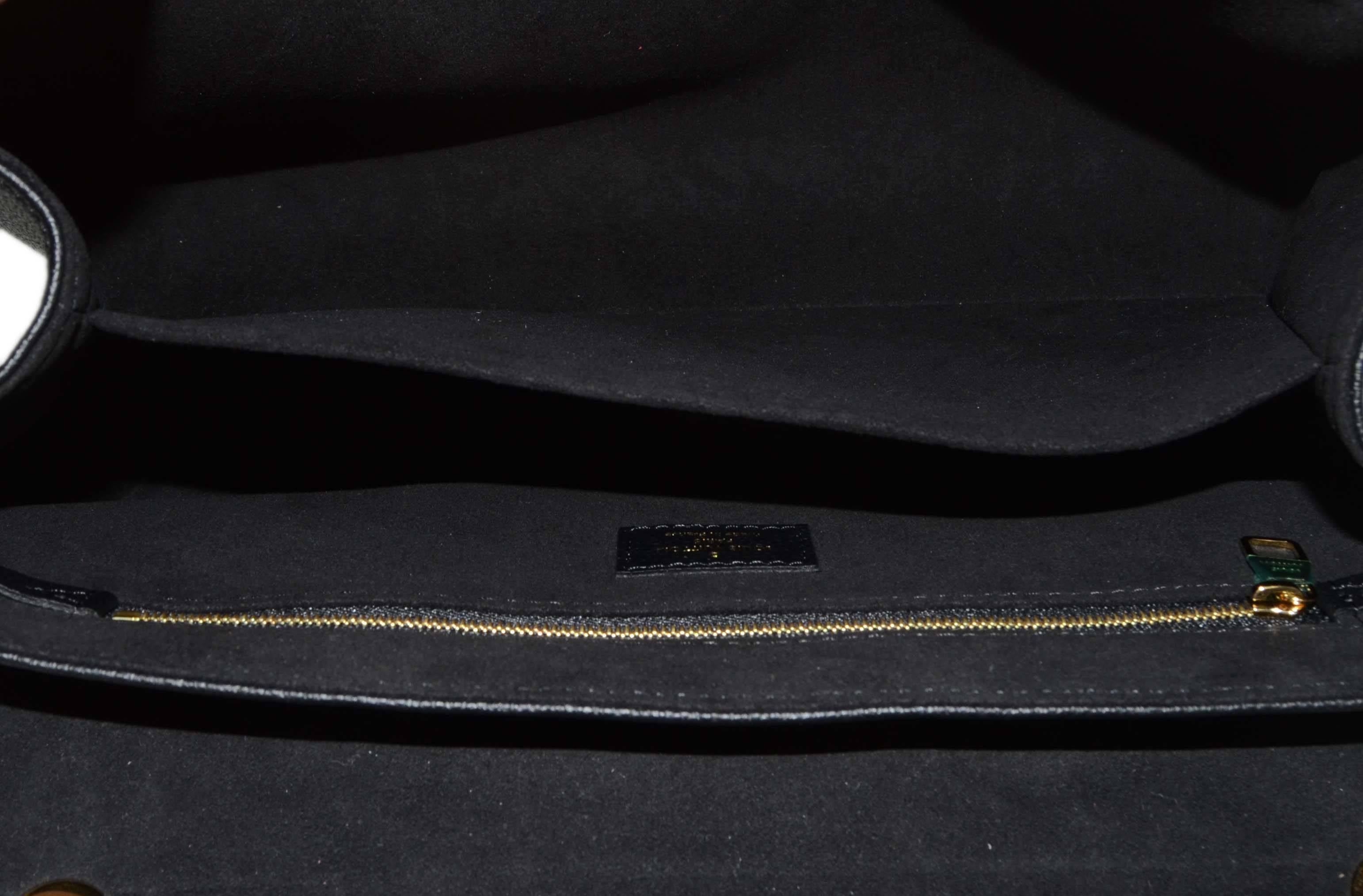 Louis Vuitton '15 Black Leather Empreinte St. Germain MM Bag 2