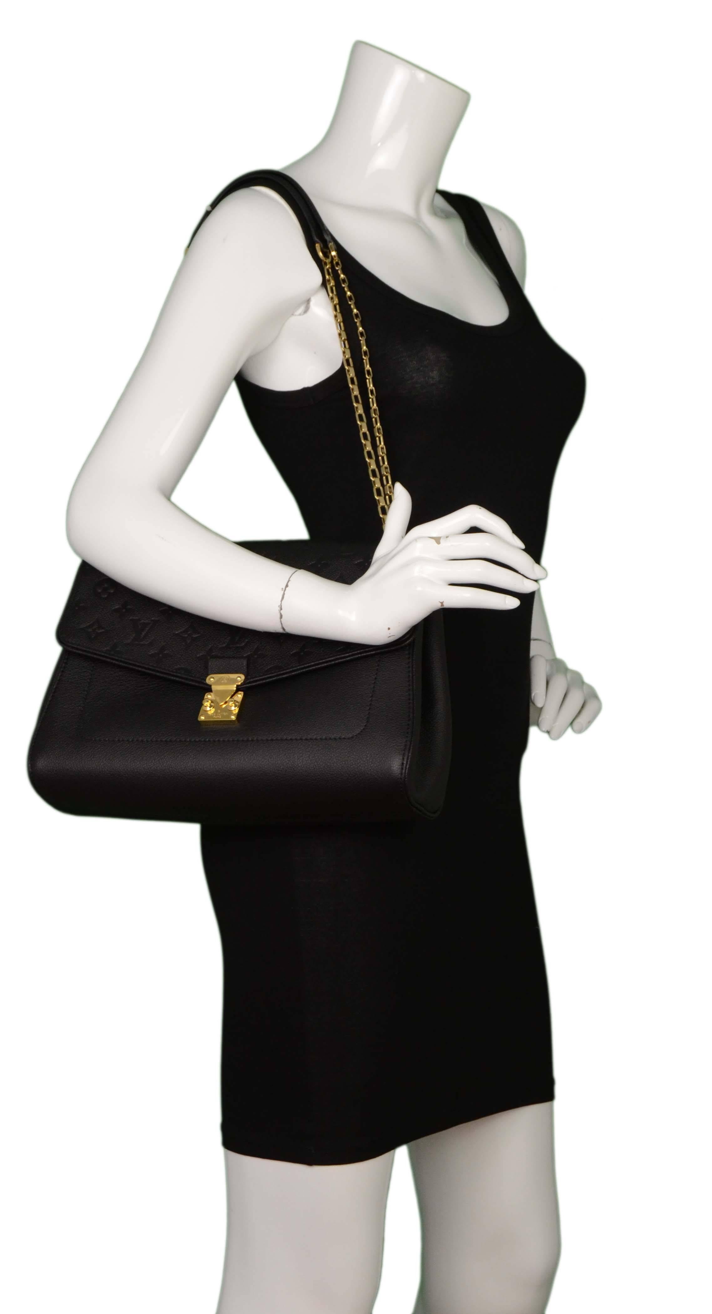 Louis Vuitton '15 Black Leather Empreinte St. Germain MM Bag 6