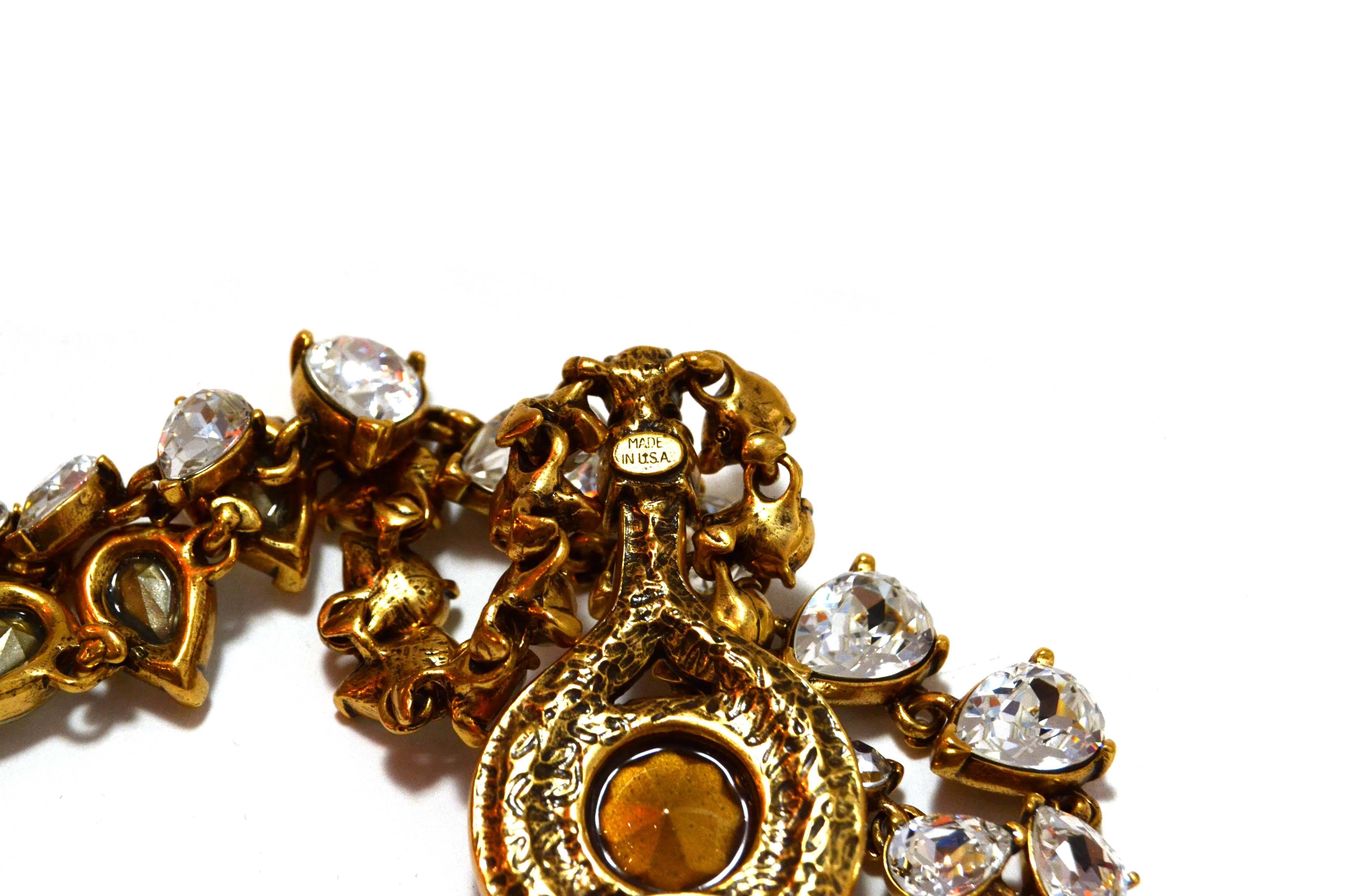 Oscar De La Renta Crystal Drop Necklace 1