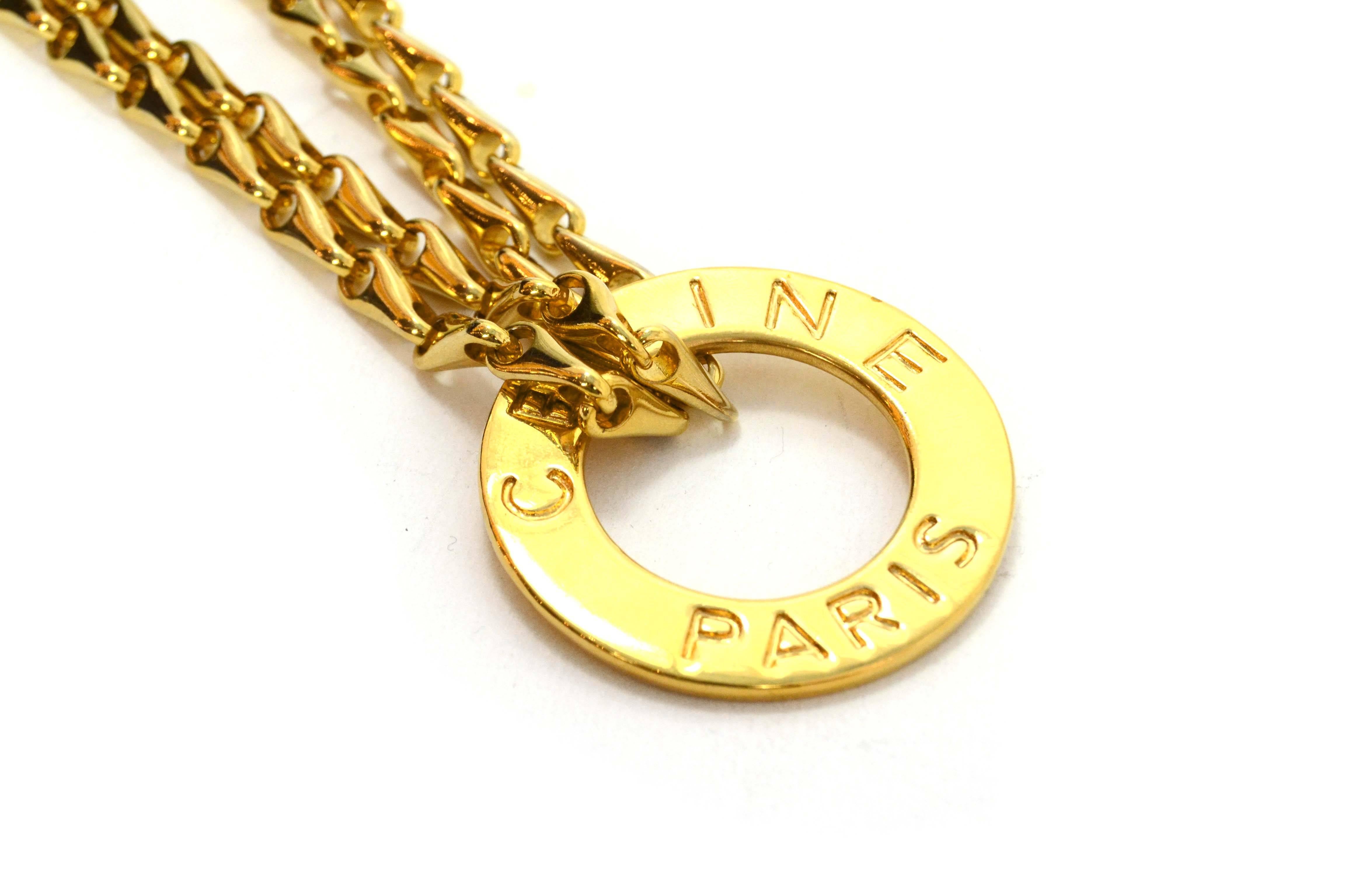 celine gold chain necklace