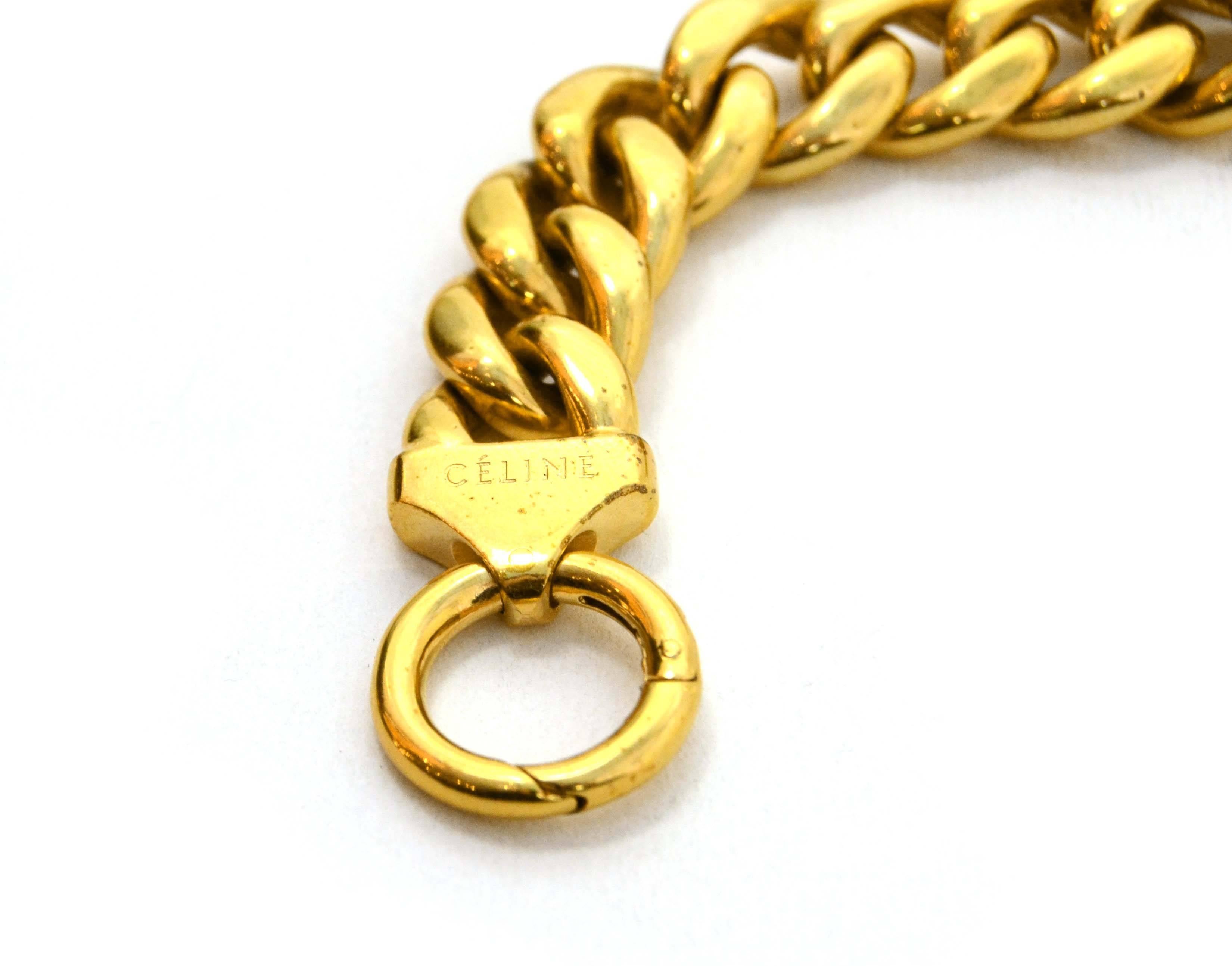 celine gold chain necklace