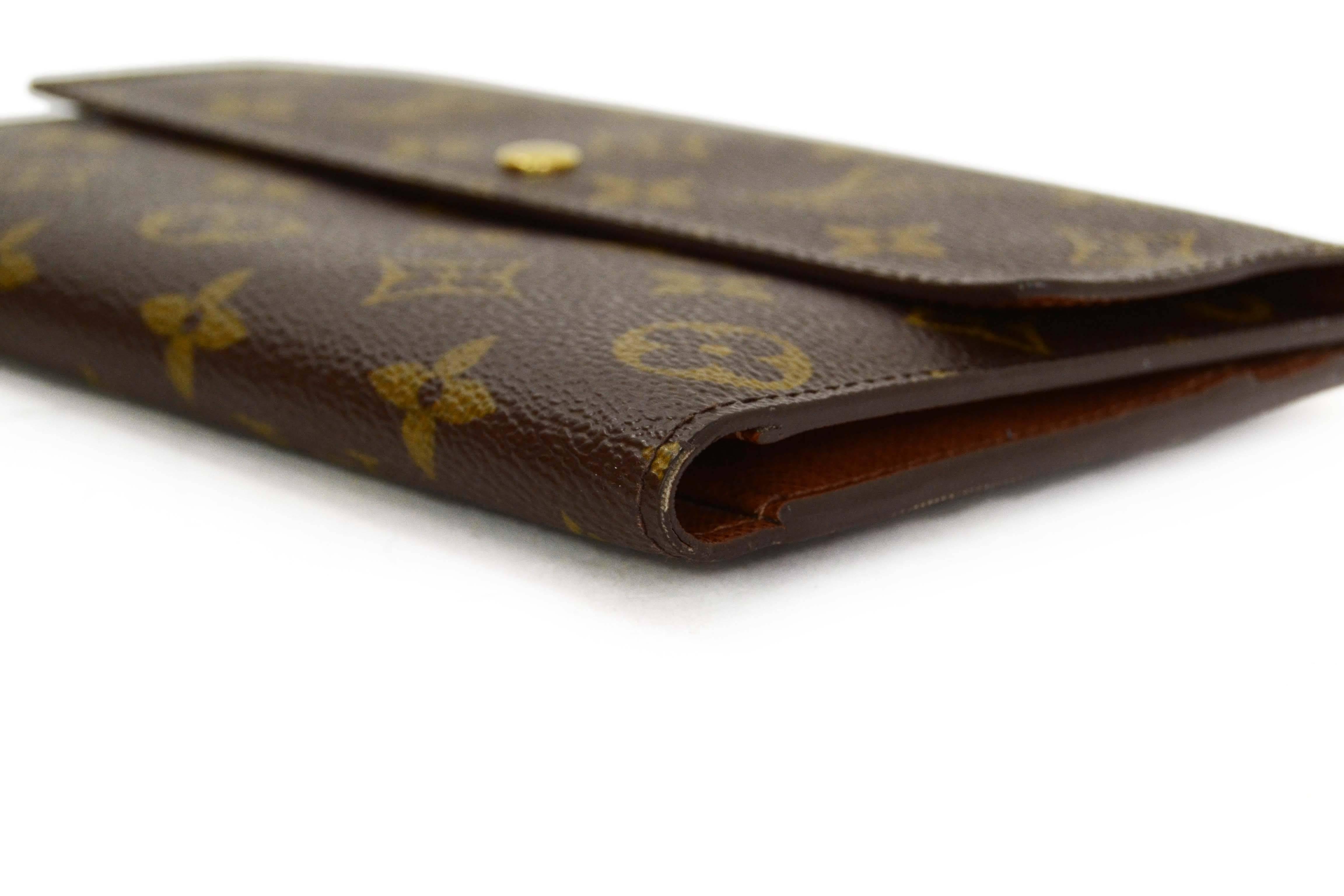 Women's Louis Vuitton Monogram Canvas XL Snap Wallet GHW