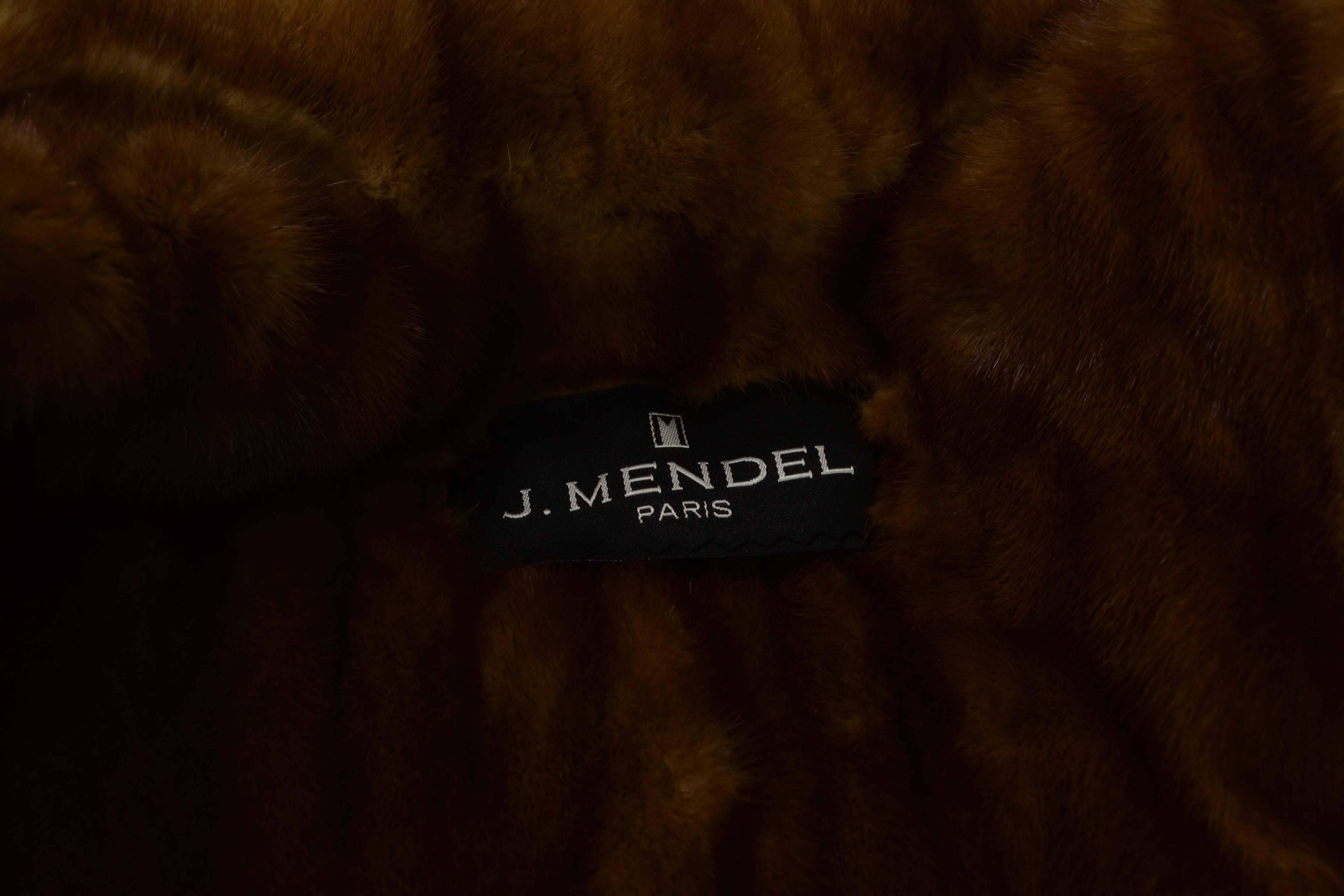 Women's J. Mendel Vintage Brown Mink Lined Coat sz M